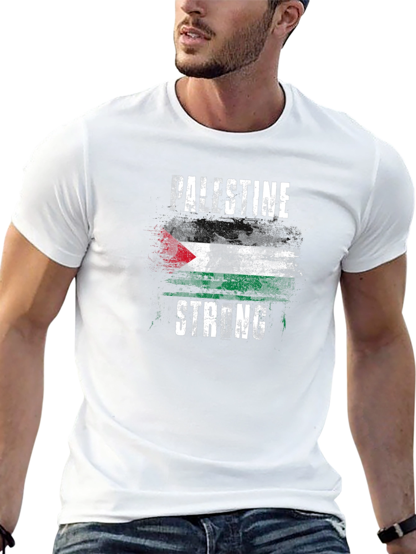 Palestine Strong Graphic T-Shirt - Black