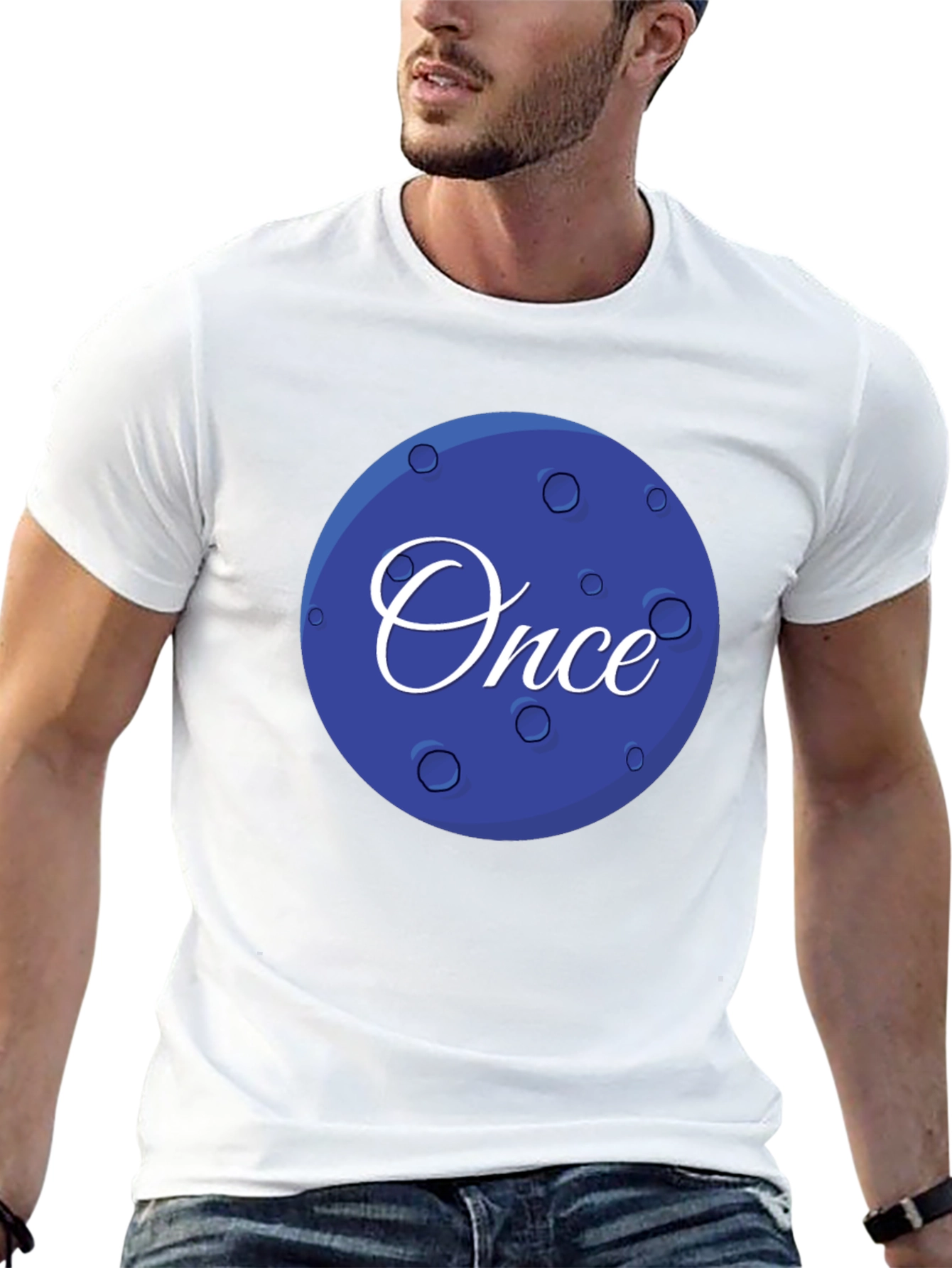 Once Moon Graphic T-Shirt - Trendy Casual Wear