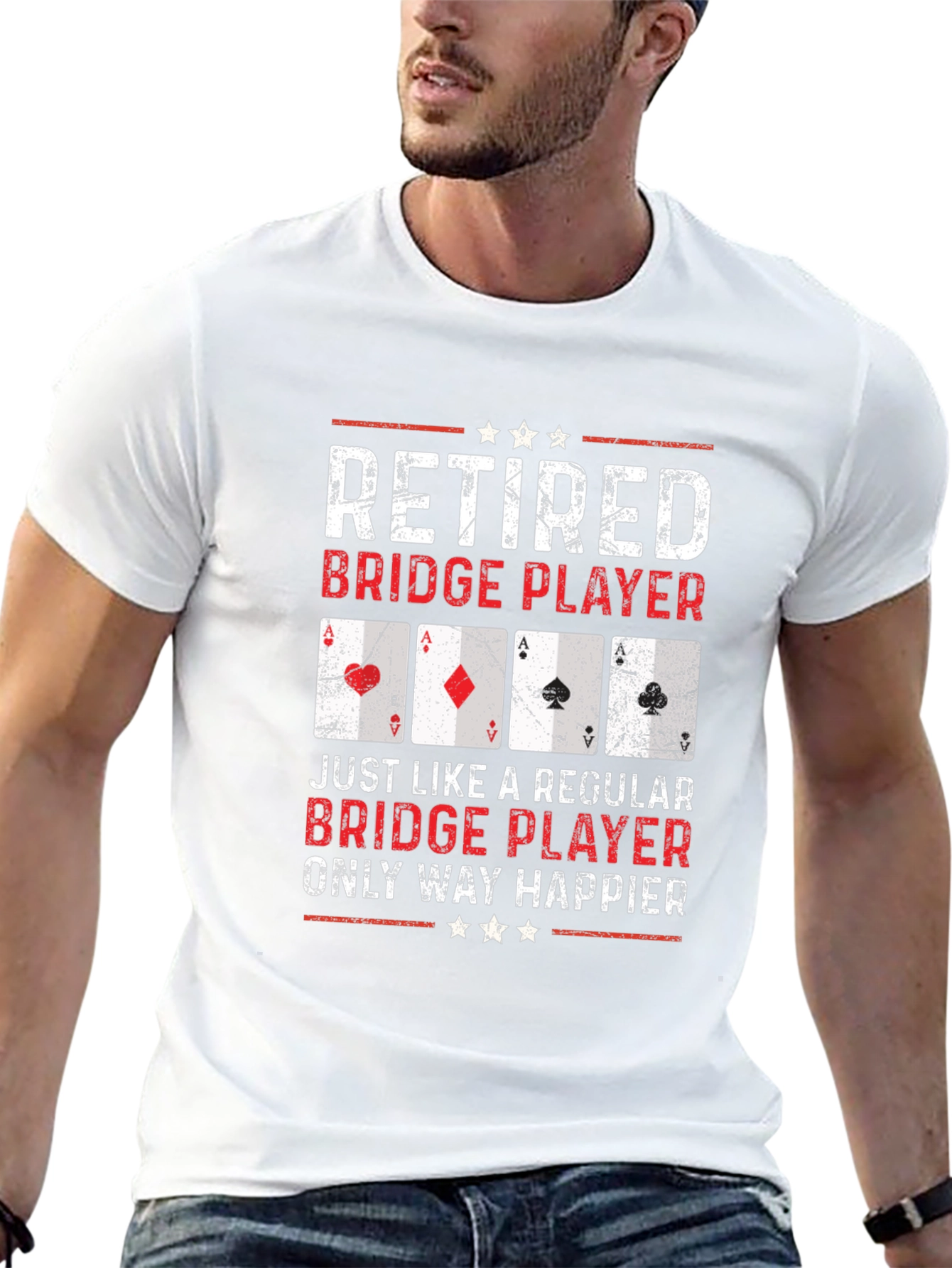 Retired Bridge Player Graphic Tee