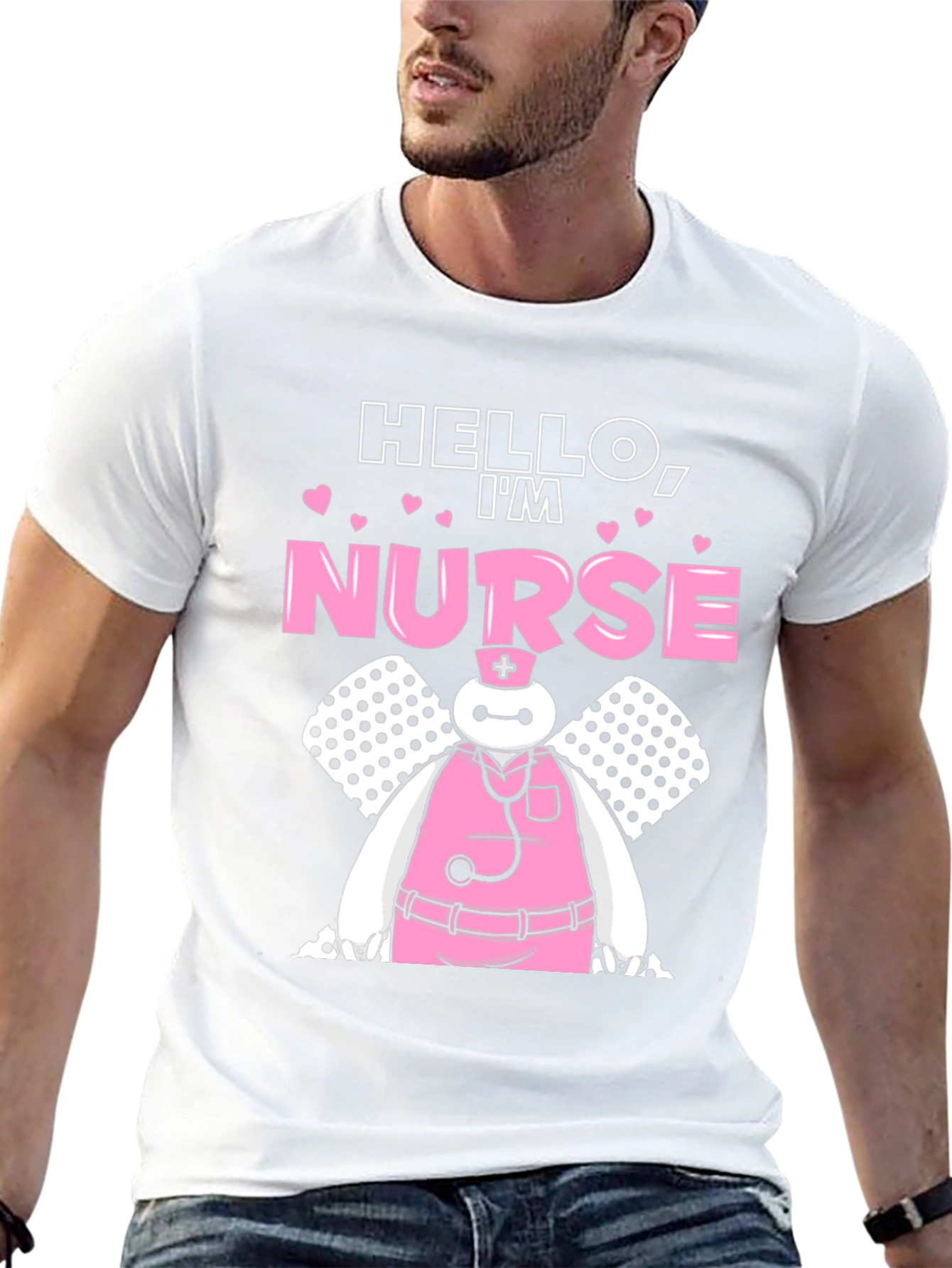 Hello Im Nurse Funny Cartoon T-Shirt