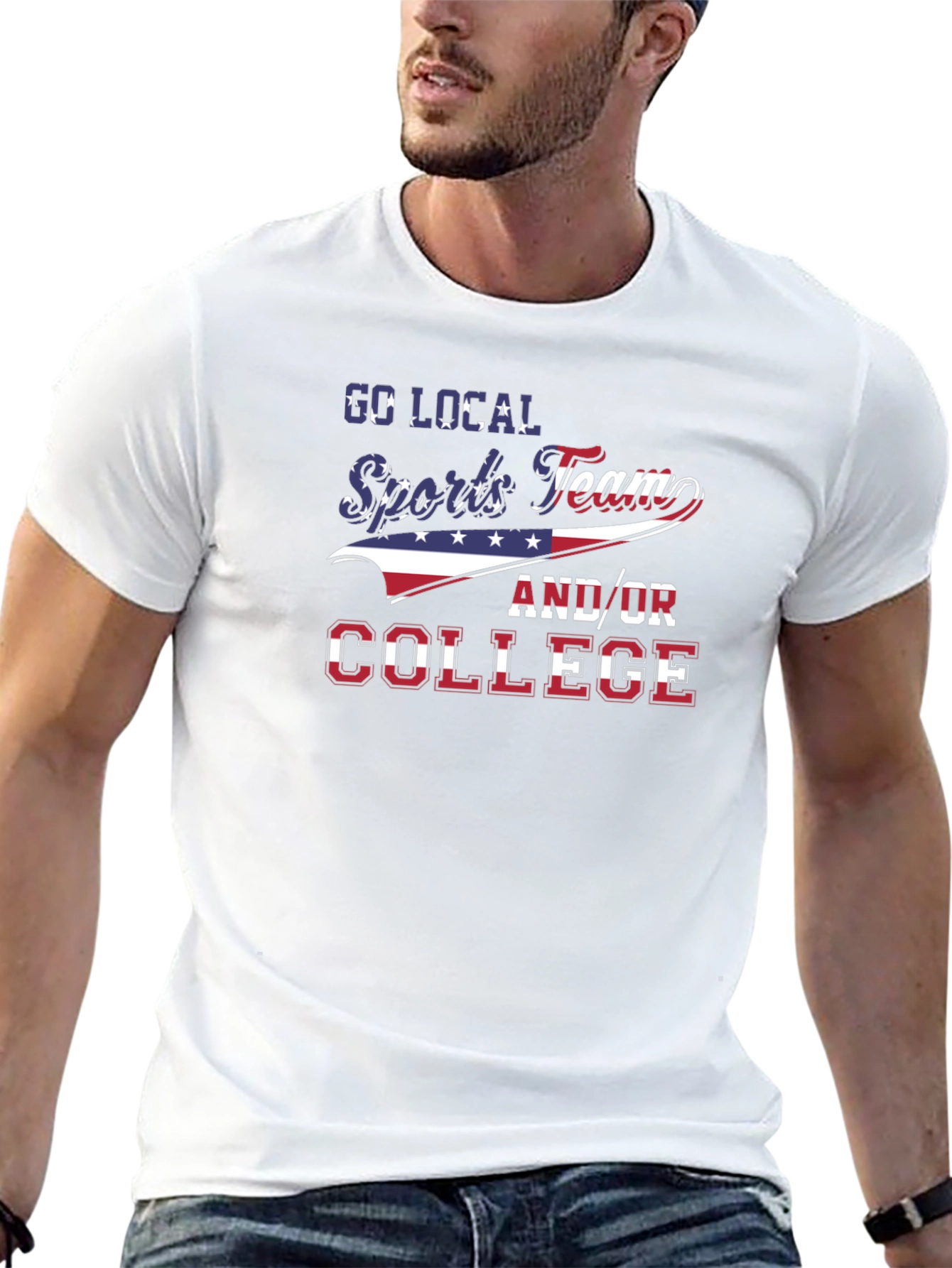 Local Sports Team and/or College Patriotic T-Shirt