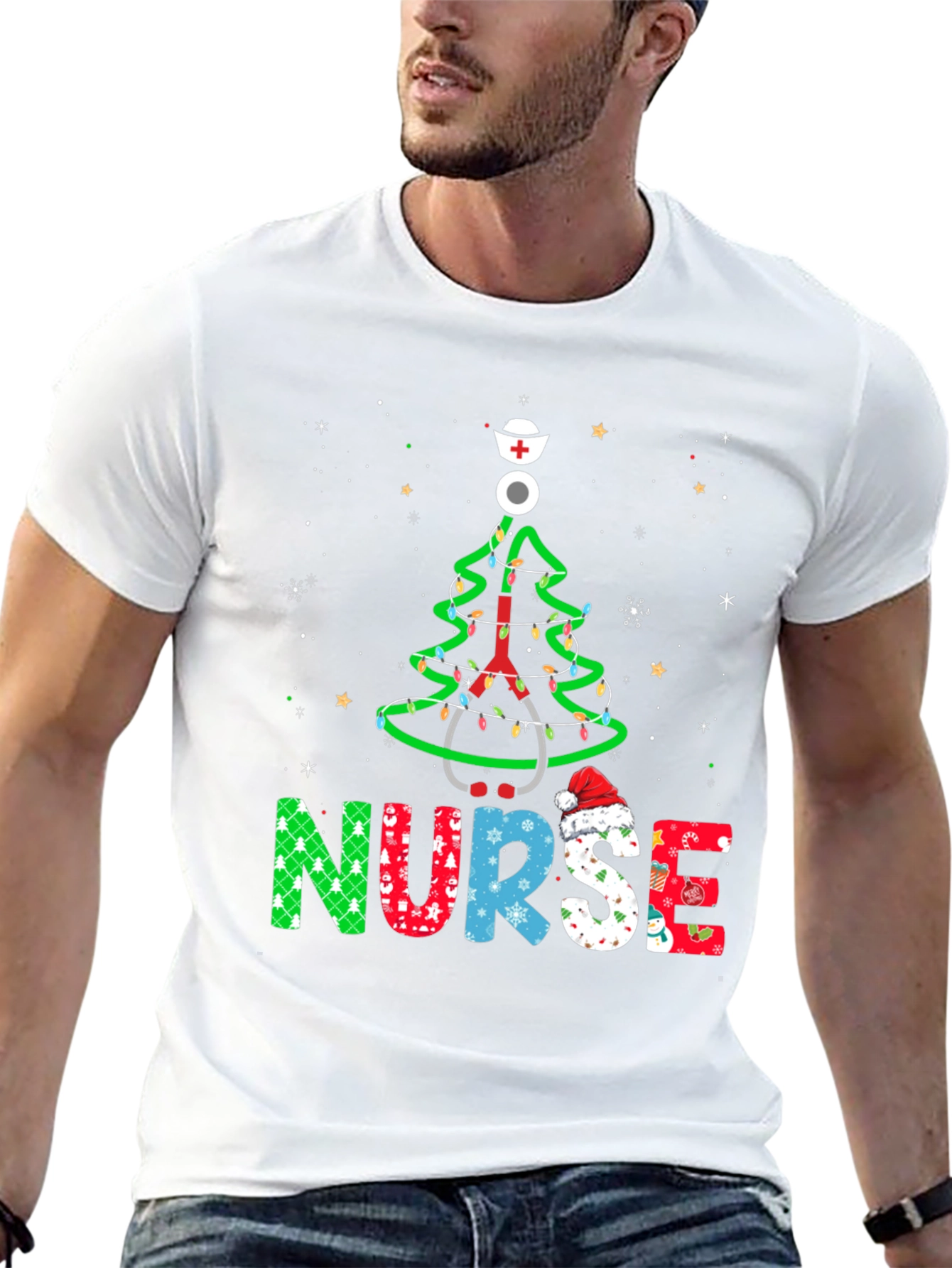 Nurse Christmas Tree T-Shirt - Holiday Apparel