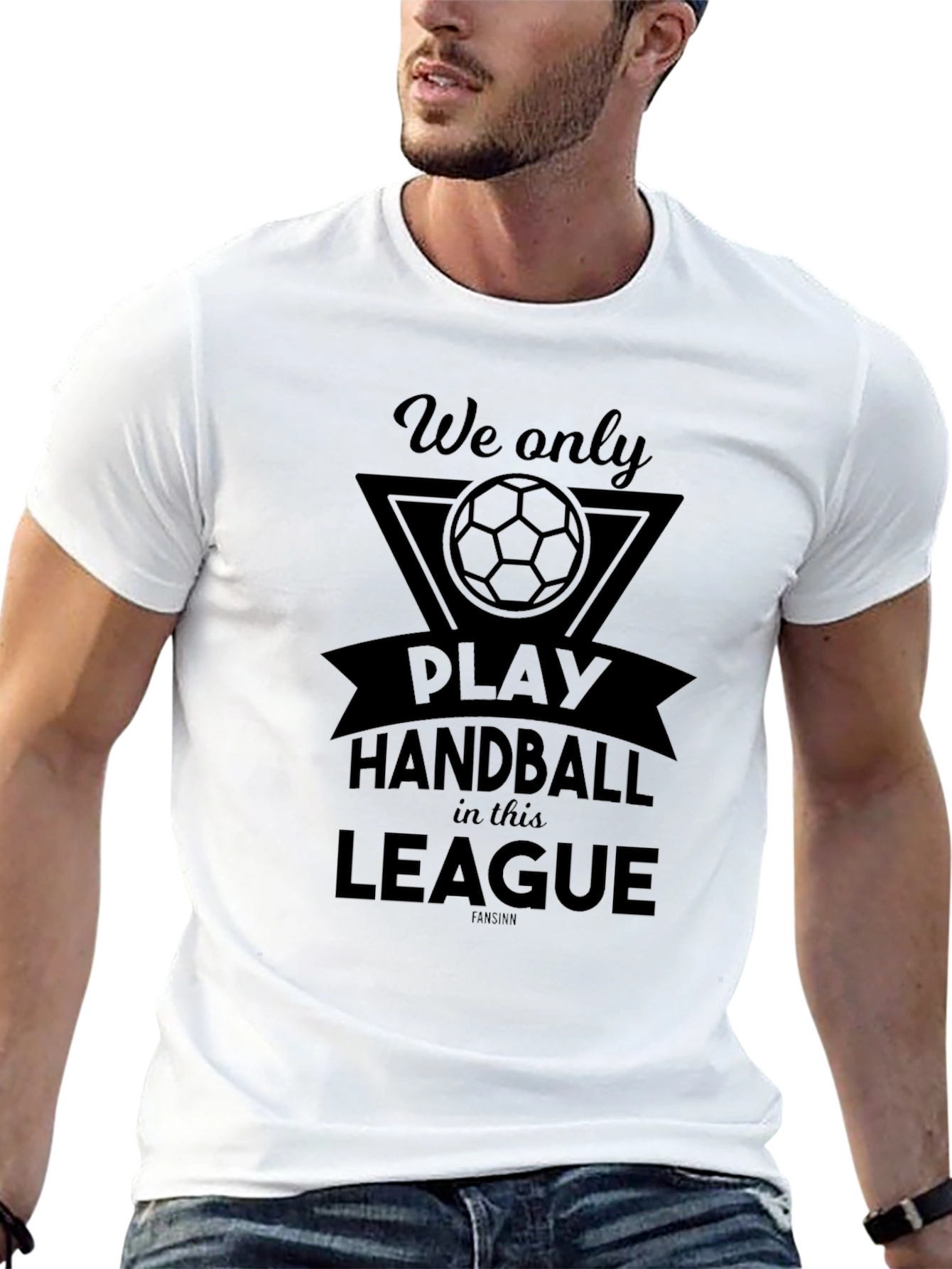 Handball League T-Shirt - Stylish Black Tee