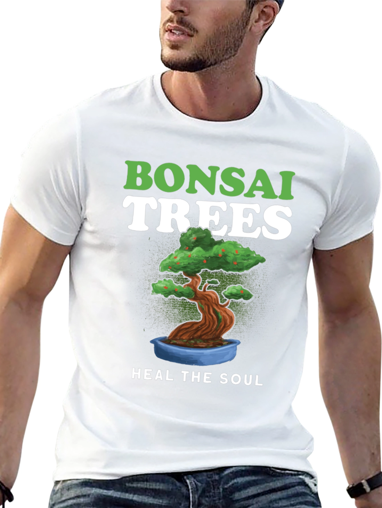 Bonsai Trees Heal The Soul Black T-Shirt