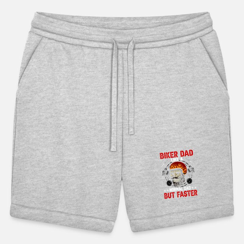 Biker Dad Skull with Flames and Piston