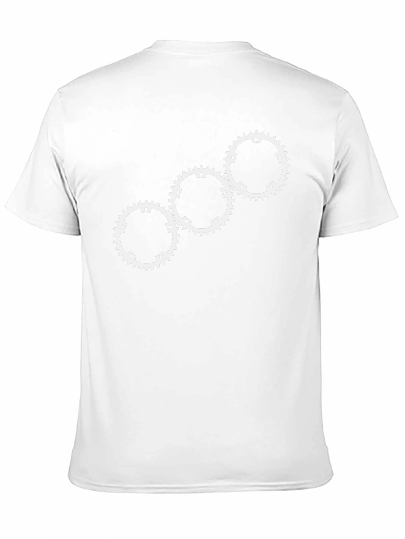 Gear Pattern T-Shirt - Black Cotton Blend