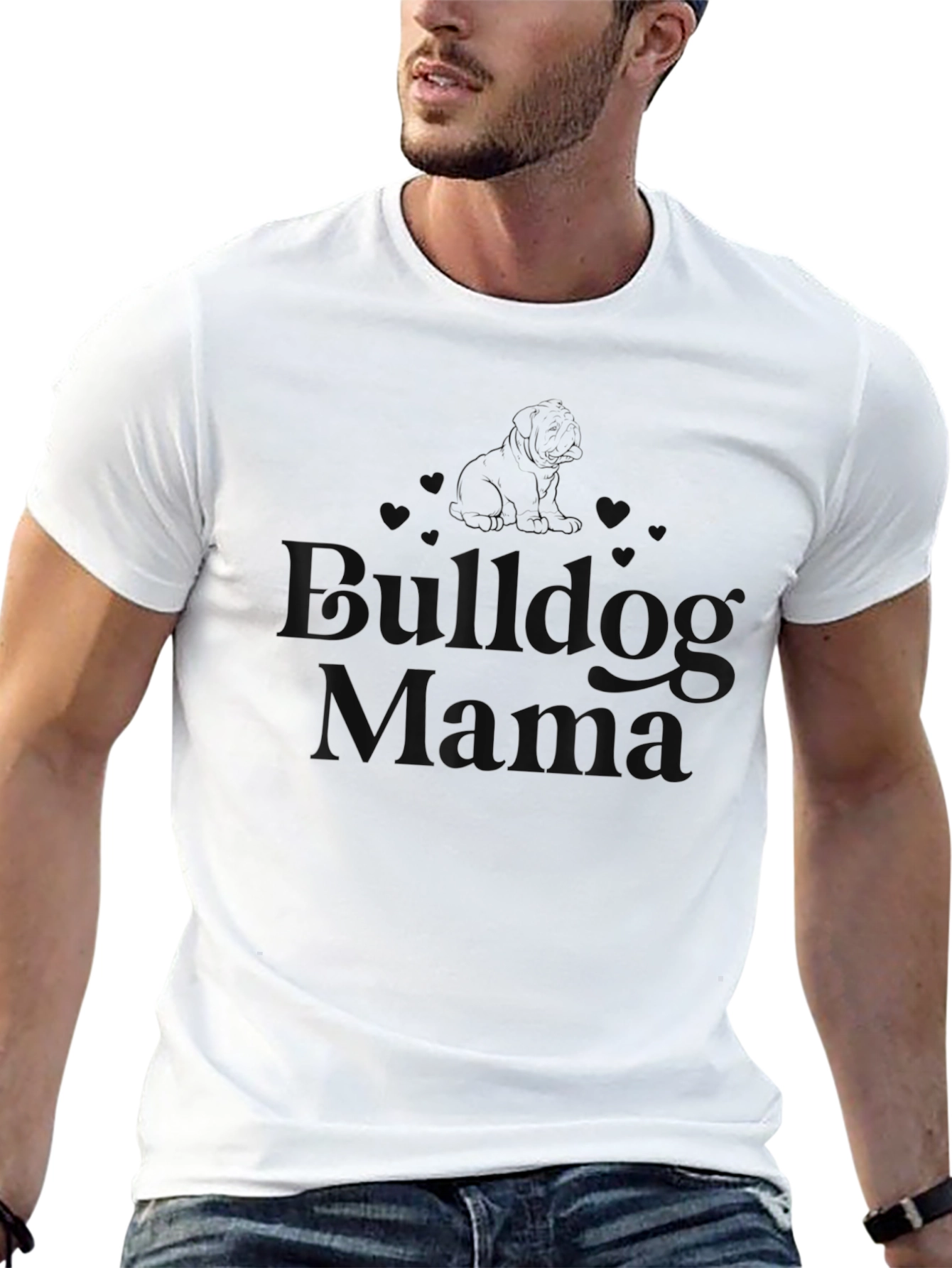 Bulldog Mama Black T-Shirt