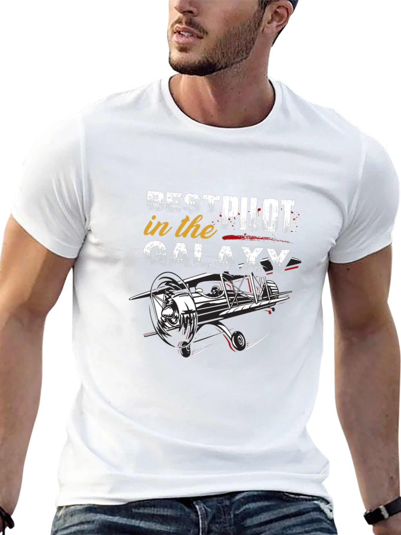 Best Pilot in the Galaxy Black T-Shirt