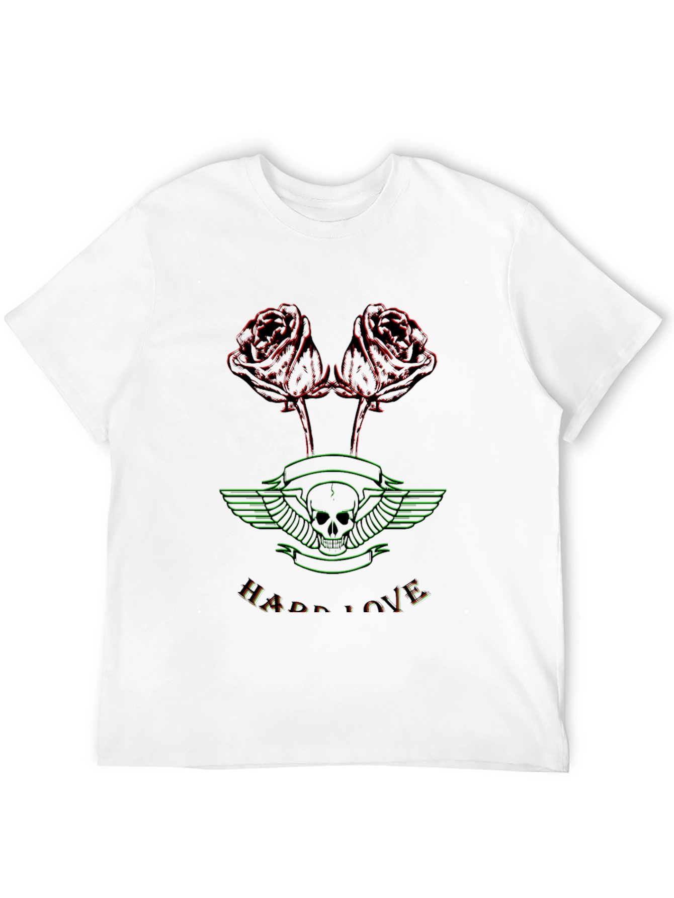 Hard Love Skull & Roses Graphic T-Shirt