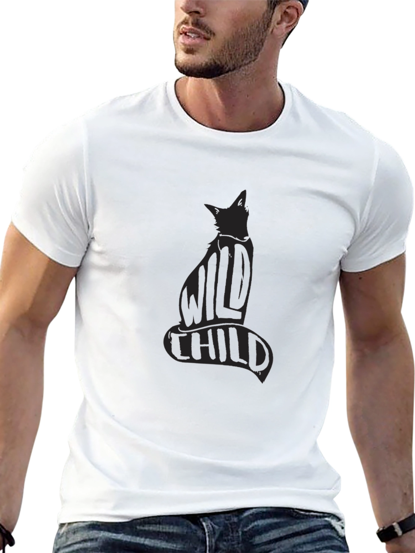 Wild Child Graphic Tee - Black Cotton T-Shirt