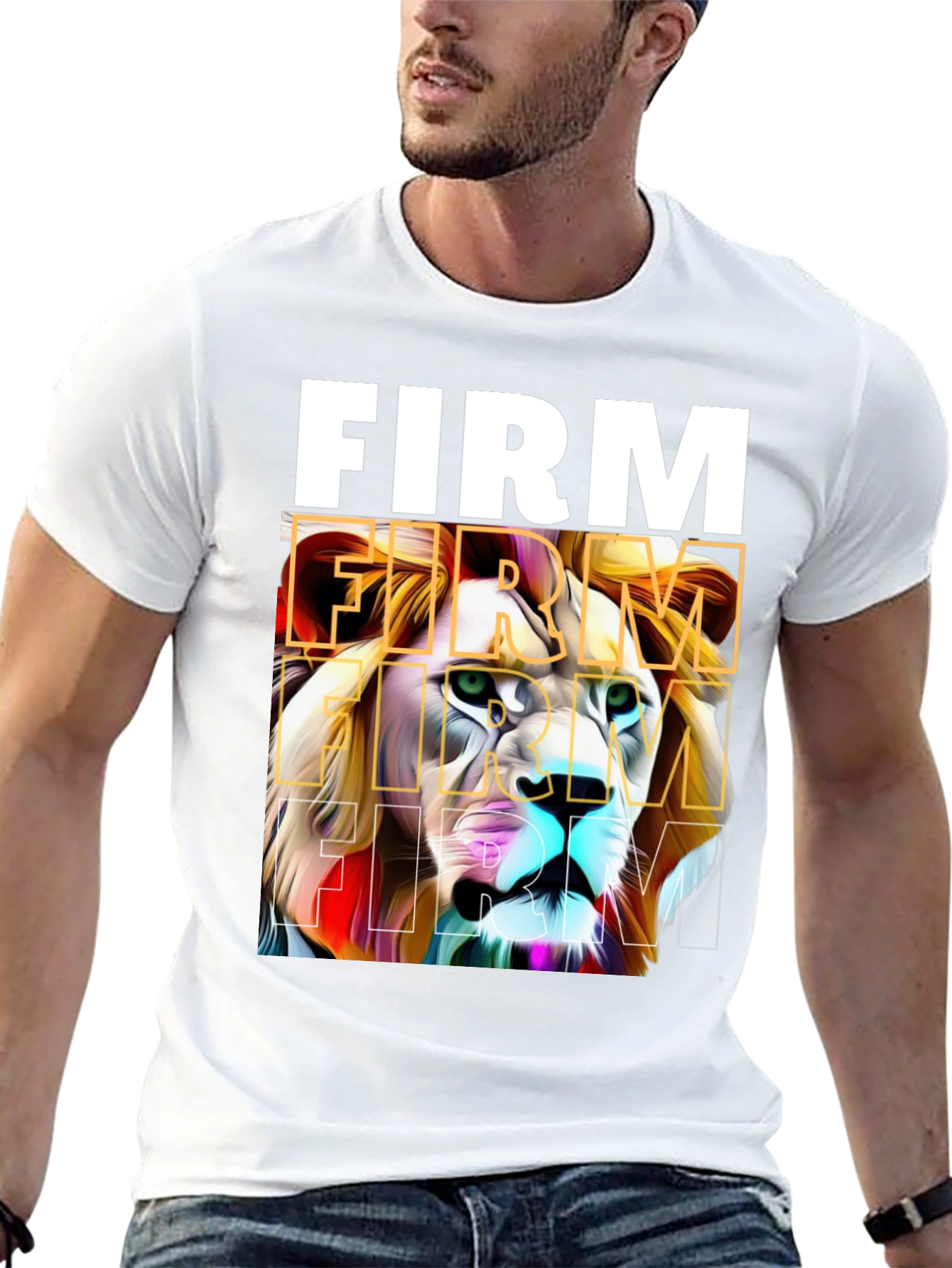 FIRM Lion Graphic Tee - Bold Streetwear