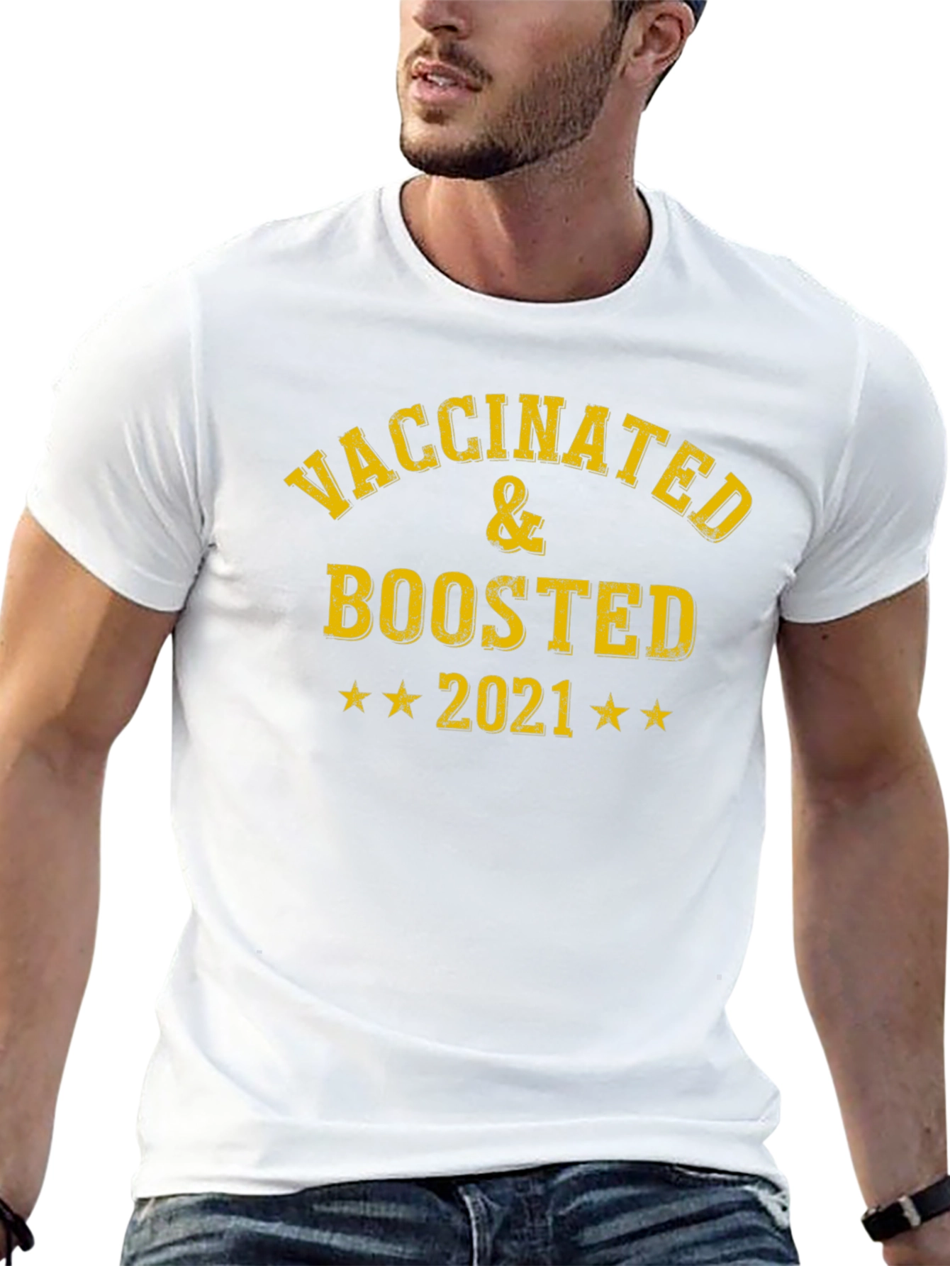 Vaccinated & Boosted 2021 Black T-Shirt