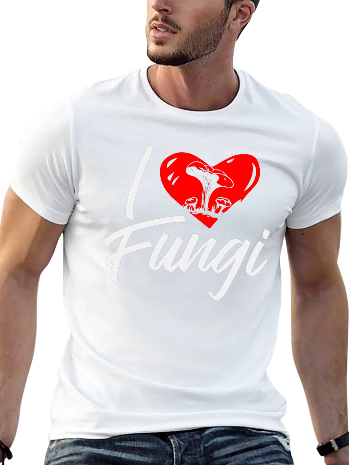 I Love Fungi T-Shirt - Mushroom Heart Graphic Tee