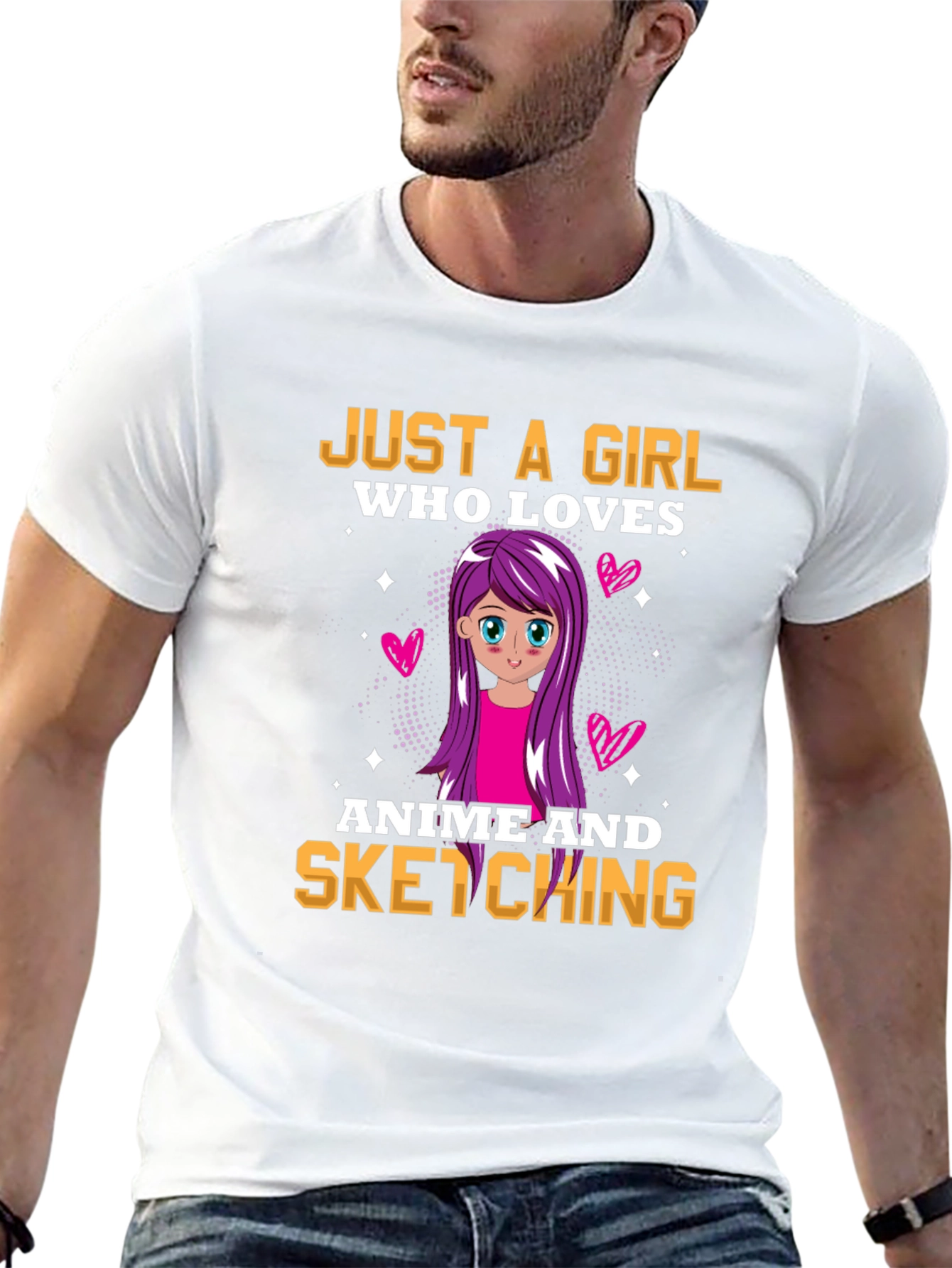 Anime Lover Girls Black T-Shirt