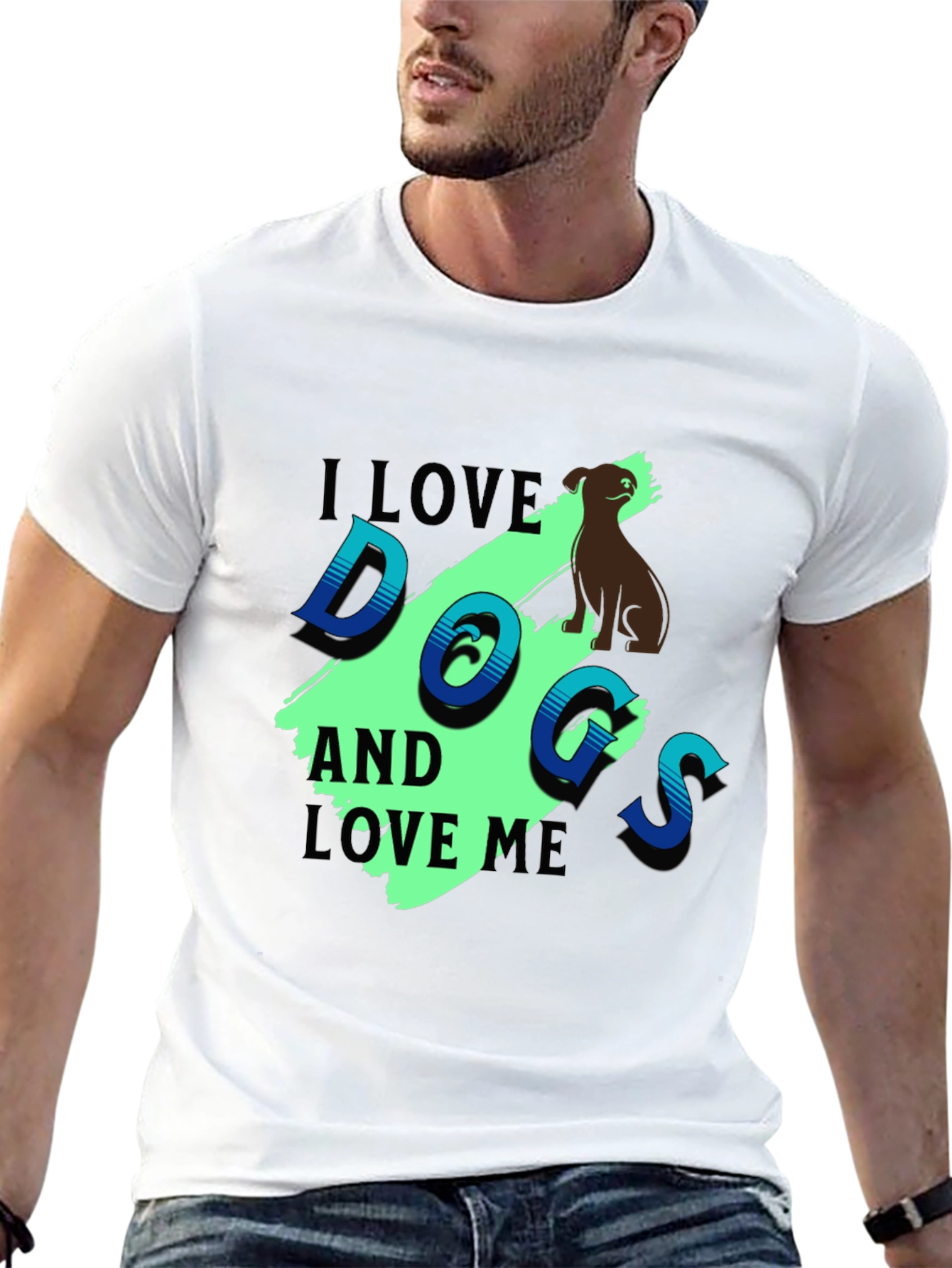 I Love Dogs Graphic T-Shirt - Unisex Black Tee