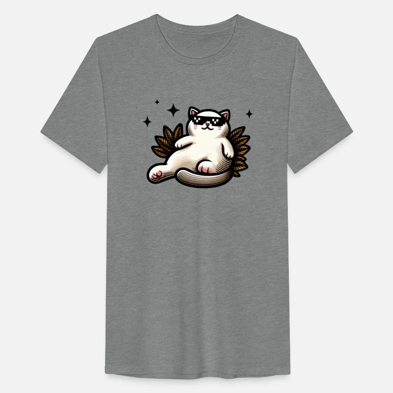 Cat Lying Back Surrounded By Golden Stars