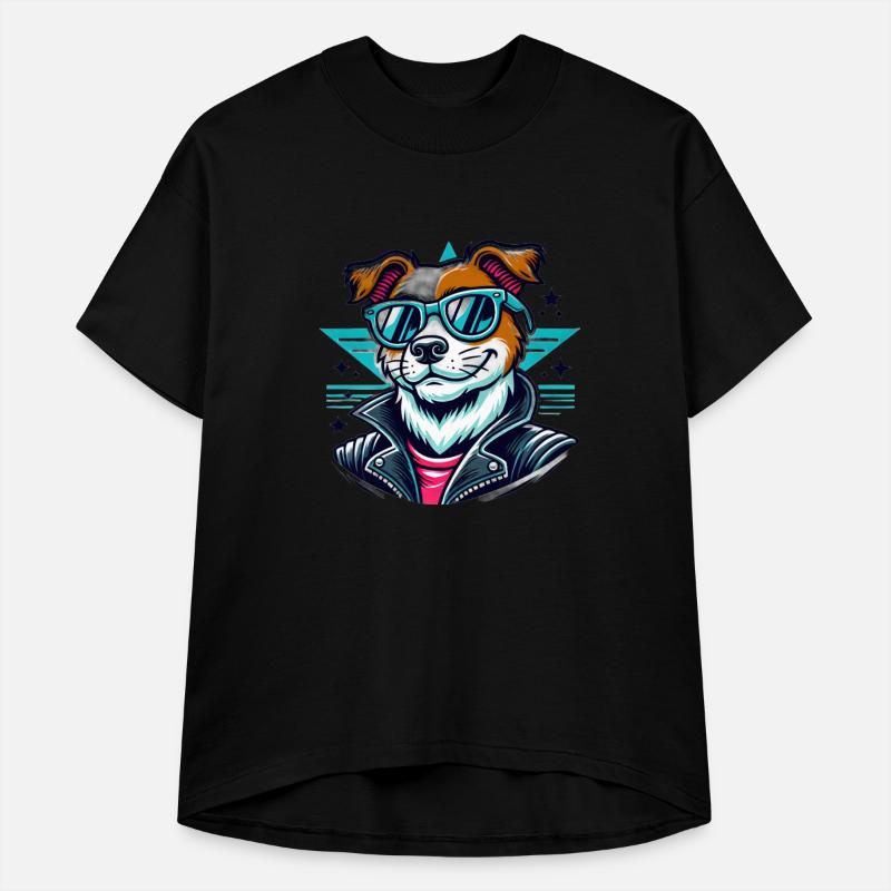 Cool Rockstar Dog Illustration