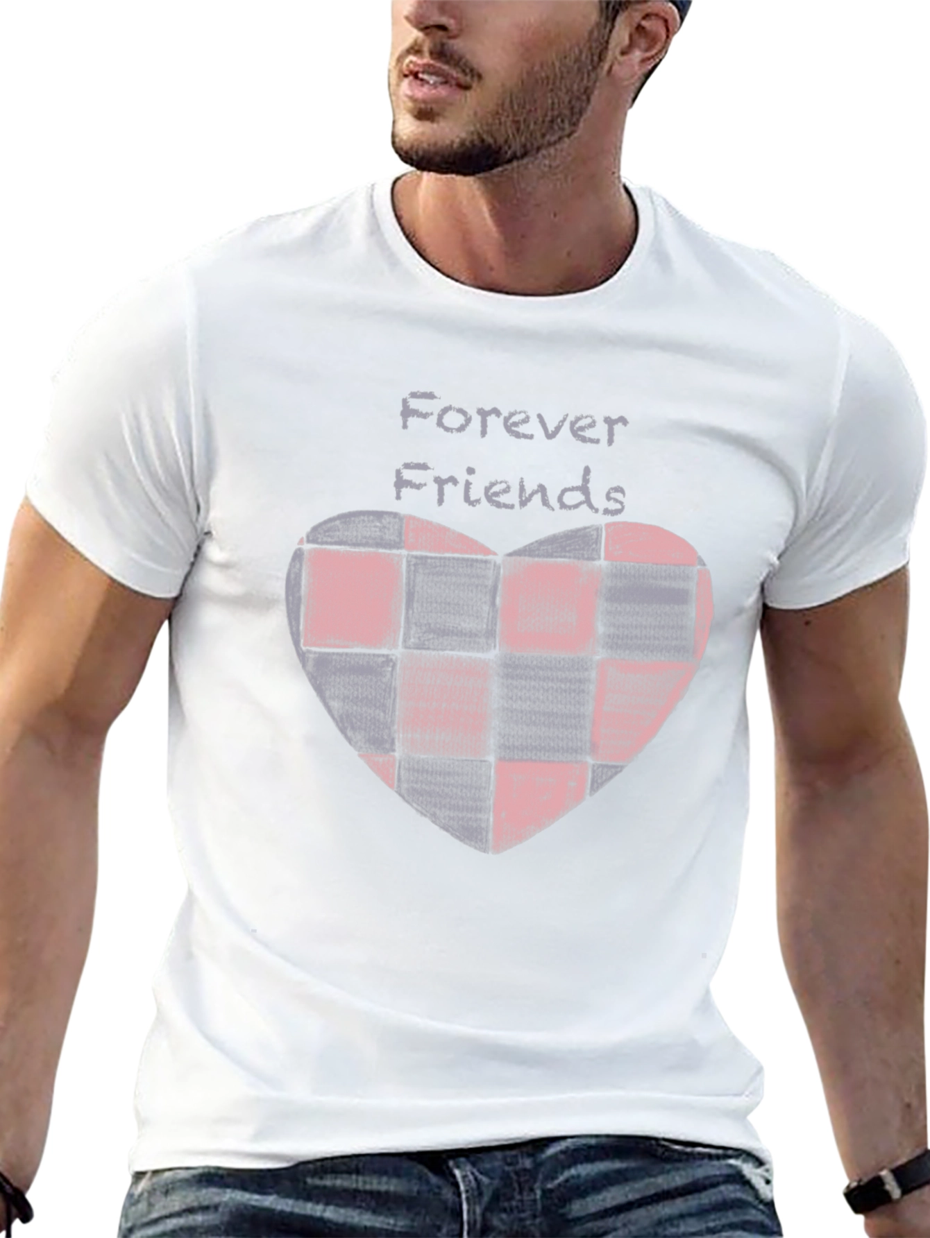 Forever Friends Heart Graphic T-Shirt
