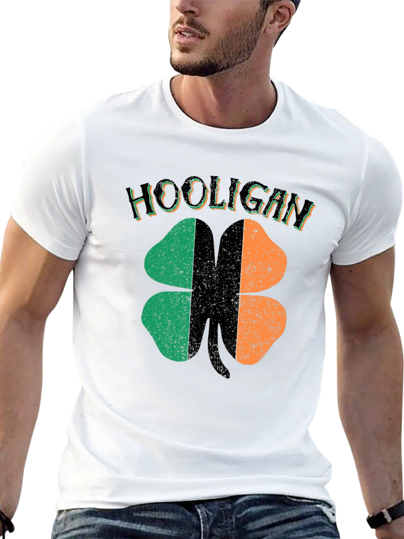 Hooligan Irish Flag Shamrock St. Patricks Day T-Shirt