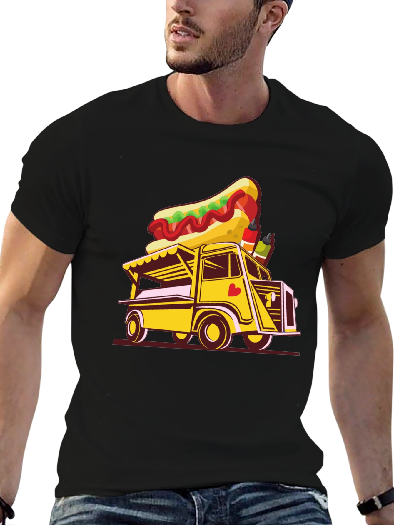 Hot Dog Food Truck Graphic T-Shirt
