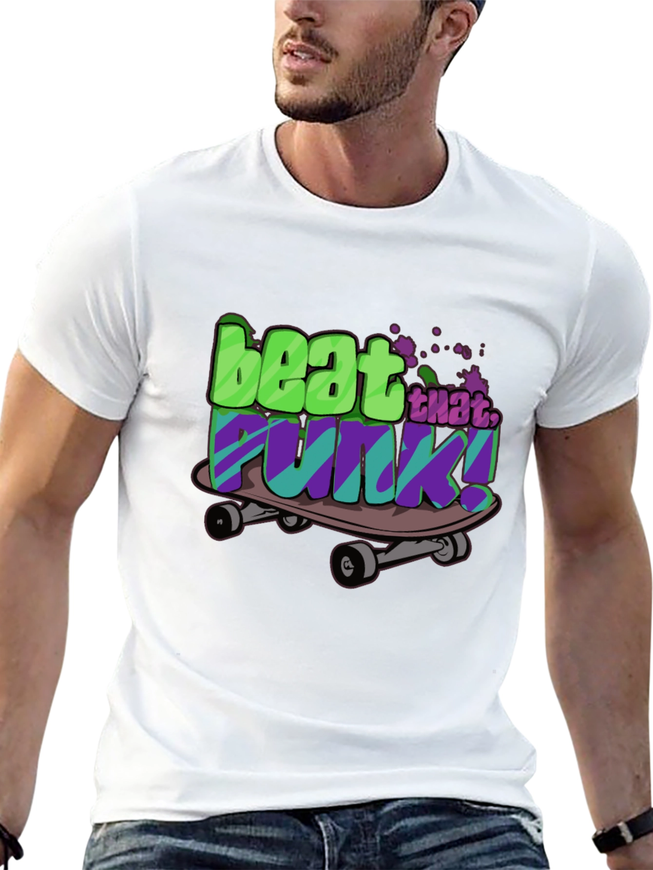Beat That Funk! Graphic Skateboard T-Shirt - Black