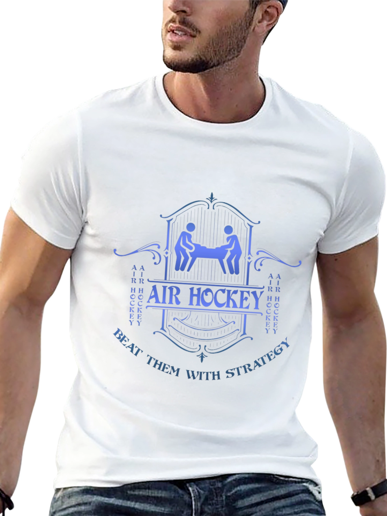 Air Hockey Strategy Tee - Stylish Graphic T-Shirt