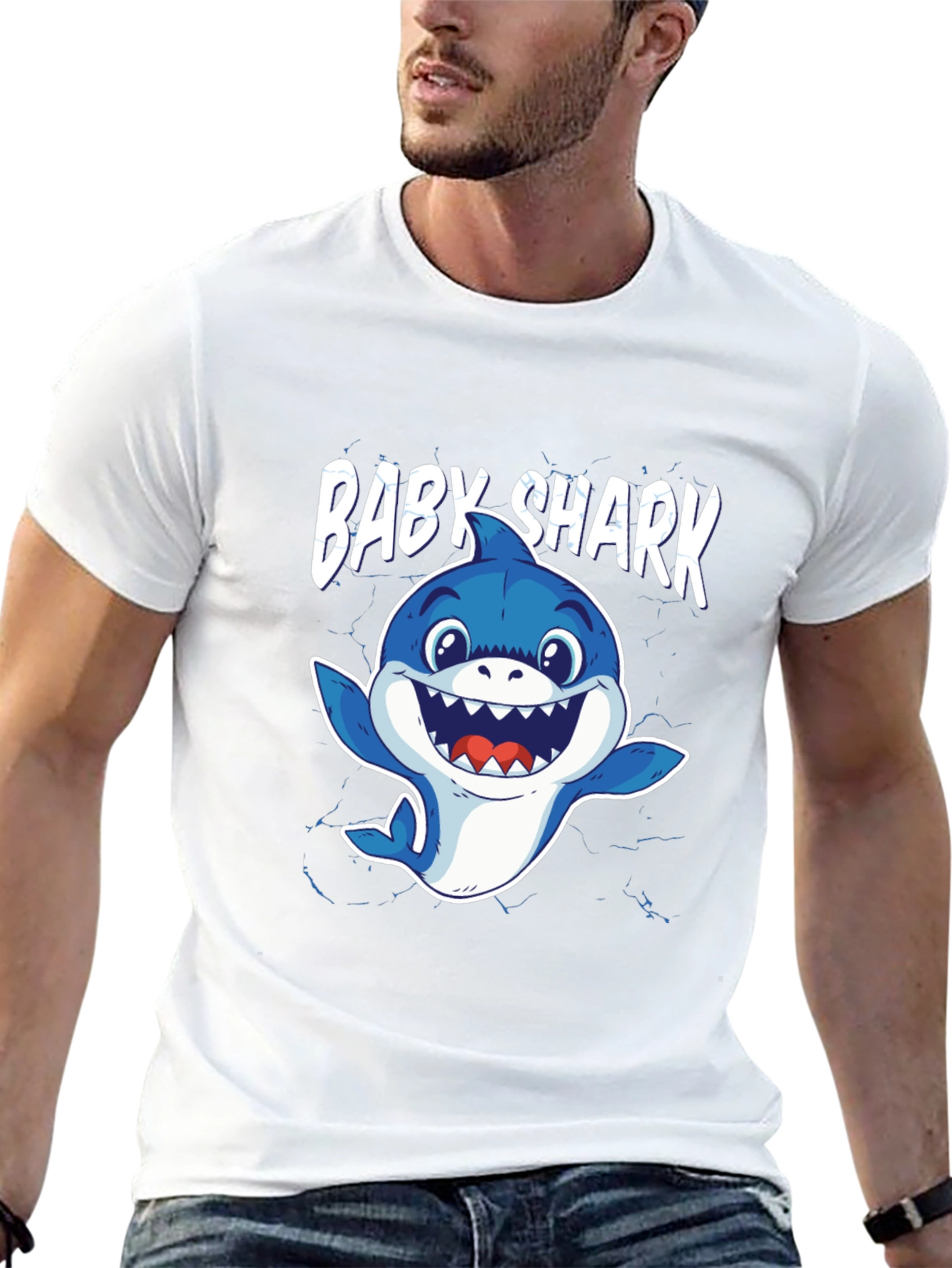 Baby Shark Graphic Tee - Black Cotton Blend