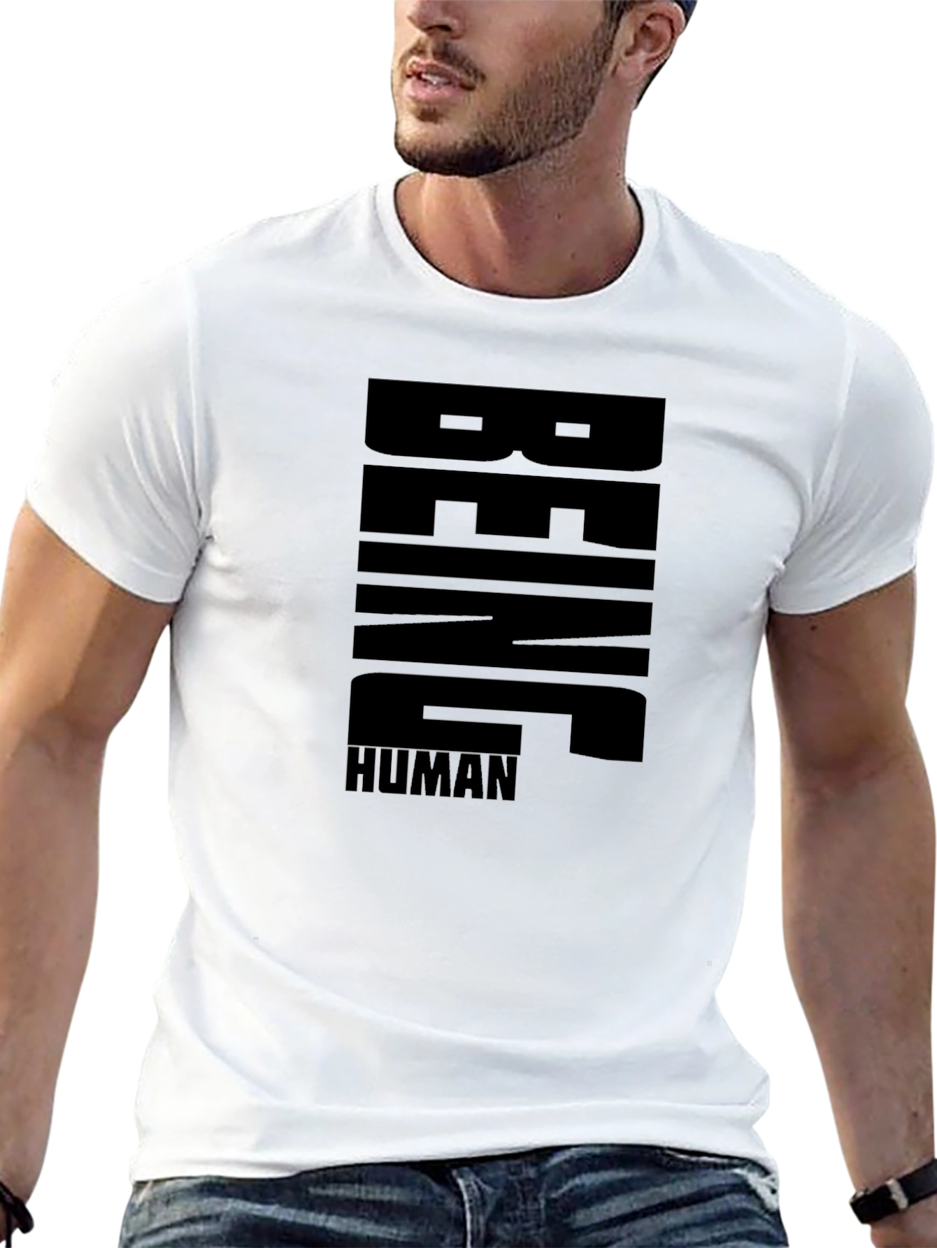 Being Human Black Graphic Tee