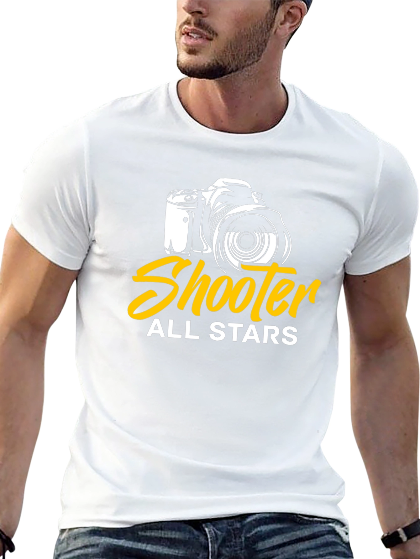 Shooter All Stars Camera Graphic Black T-Shirt