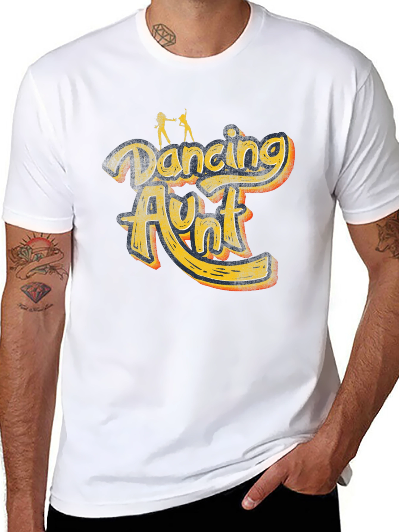 Dancing Aunt Graphic Tee - Fun Novelty T-Shirt