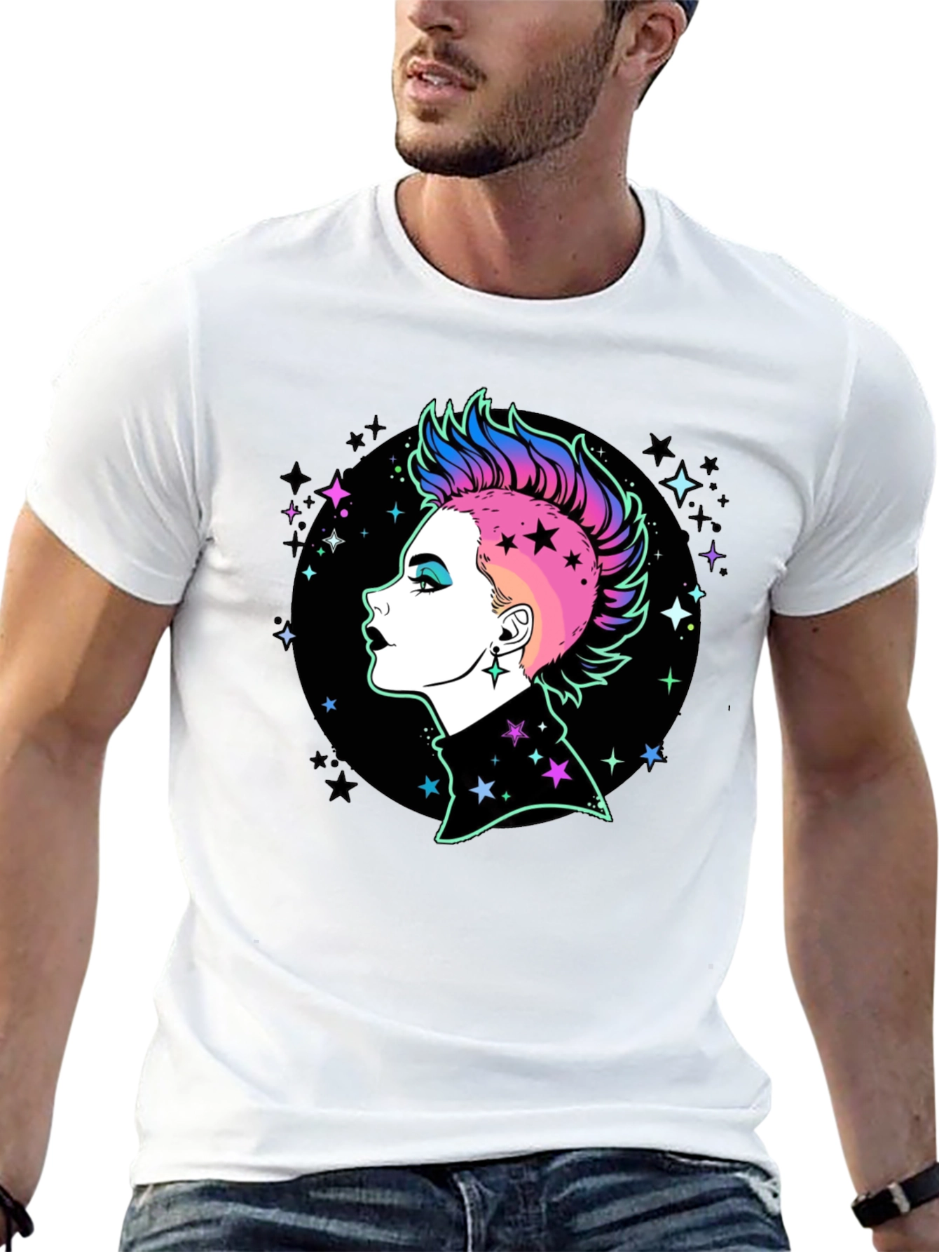 Punk Rock Star Graphic T-Shirt - Bold Style!