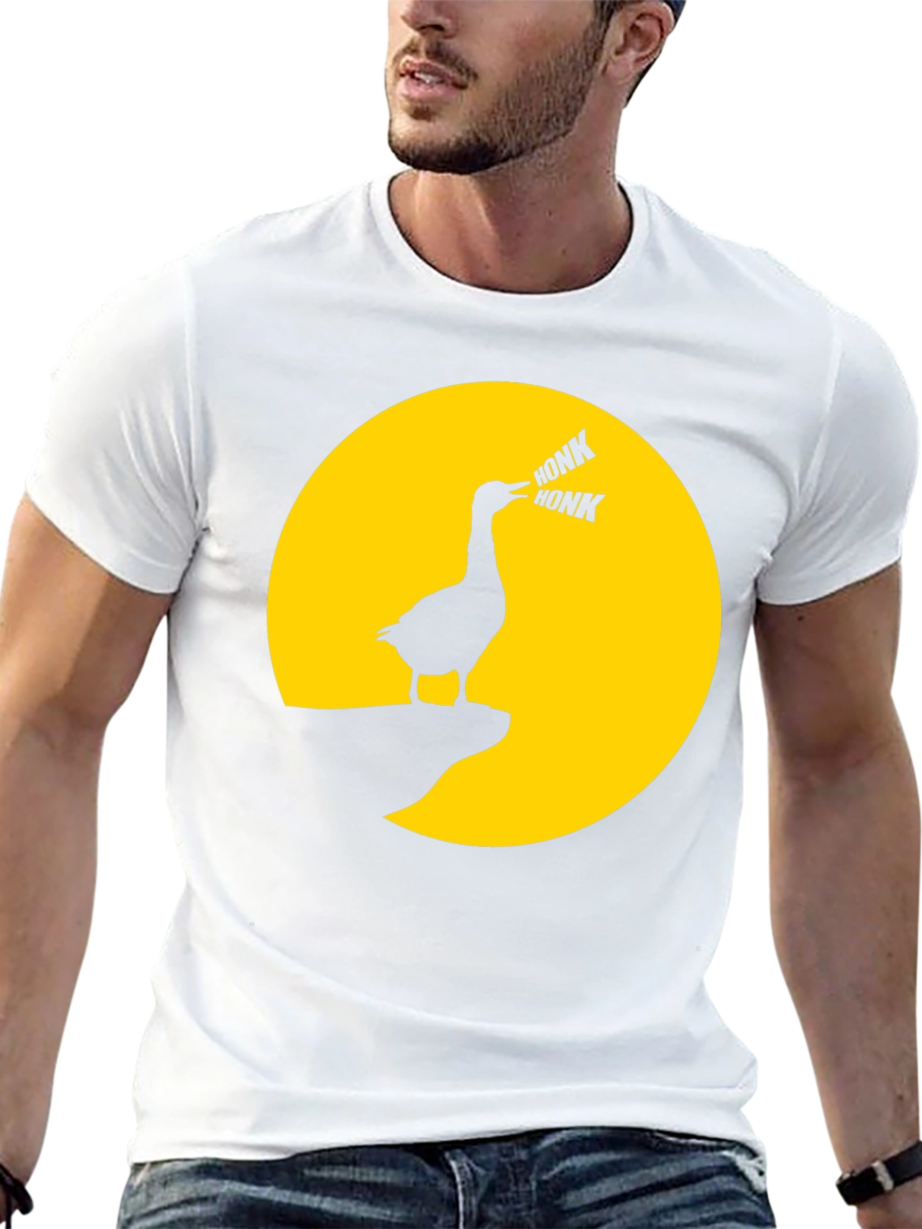 Honk Goose T-Shirt - Funny Moon Graphic Tee