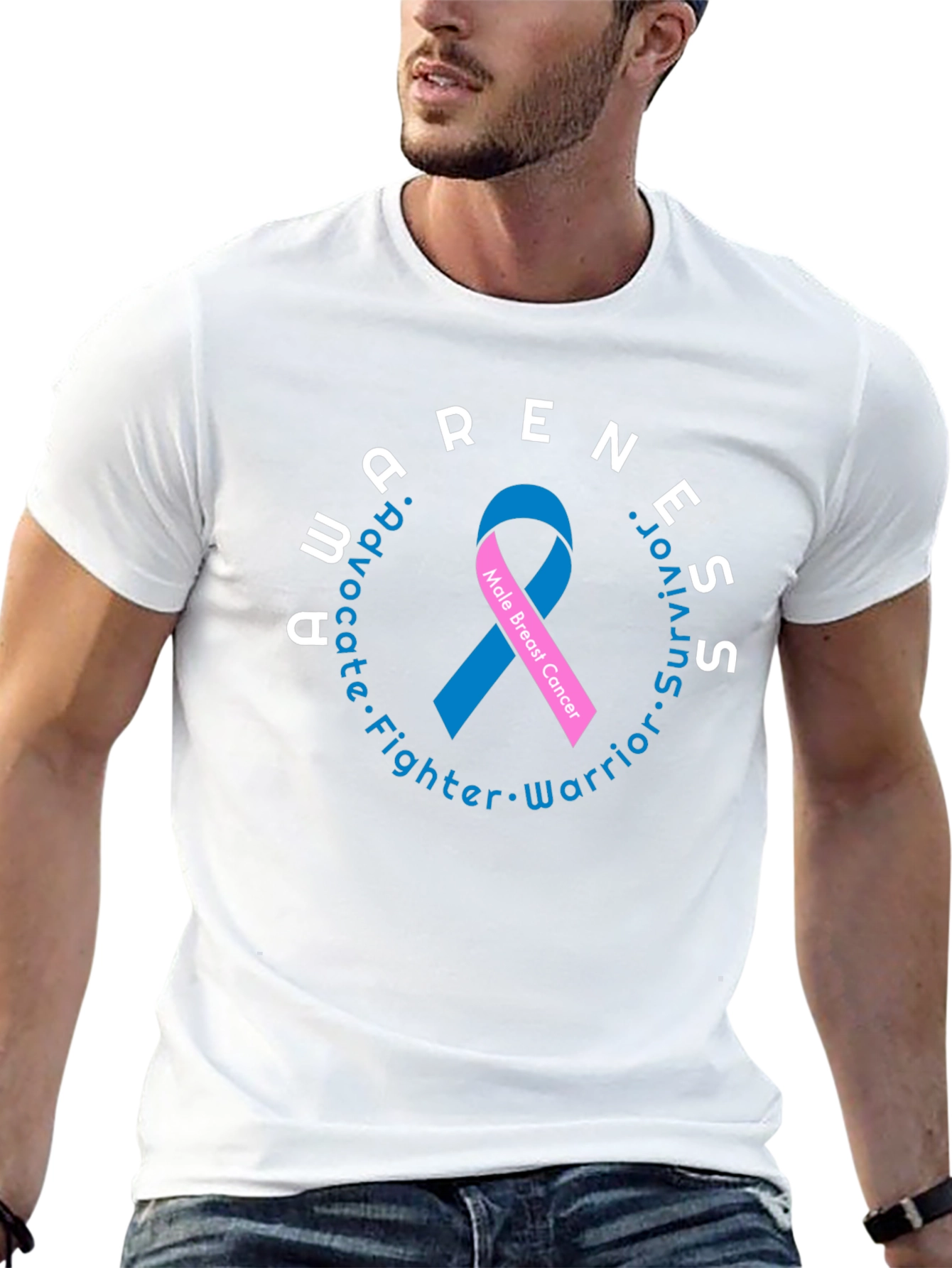 Male Breast Cancer Awareness T-Shirt