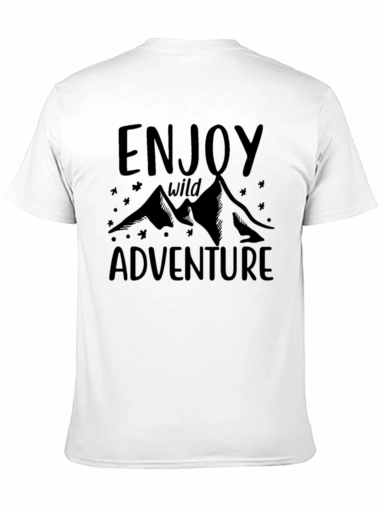 Enjoy Wild Adventure Black Graphic T-Shirt