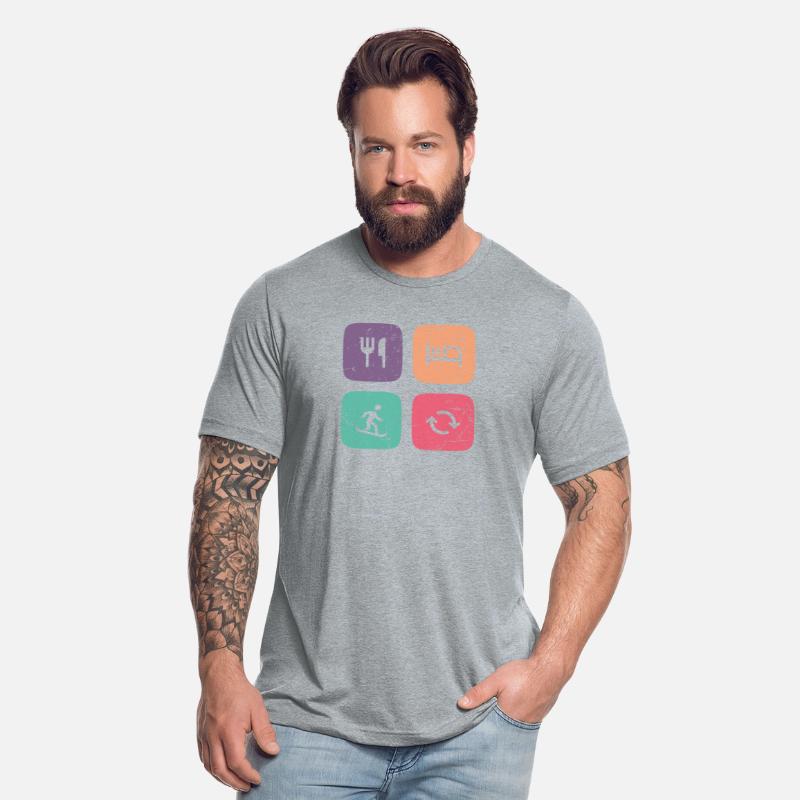Eat Sleep Snowboarding Repeat Square Vintage