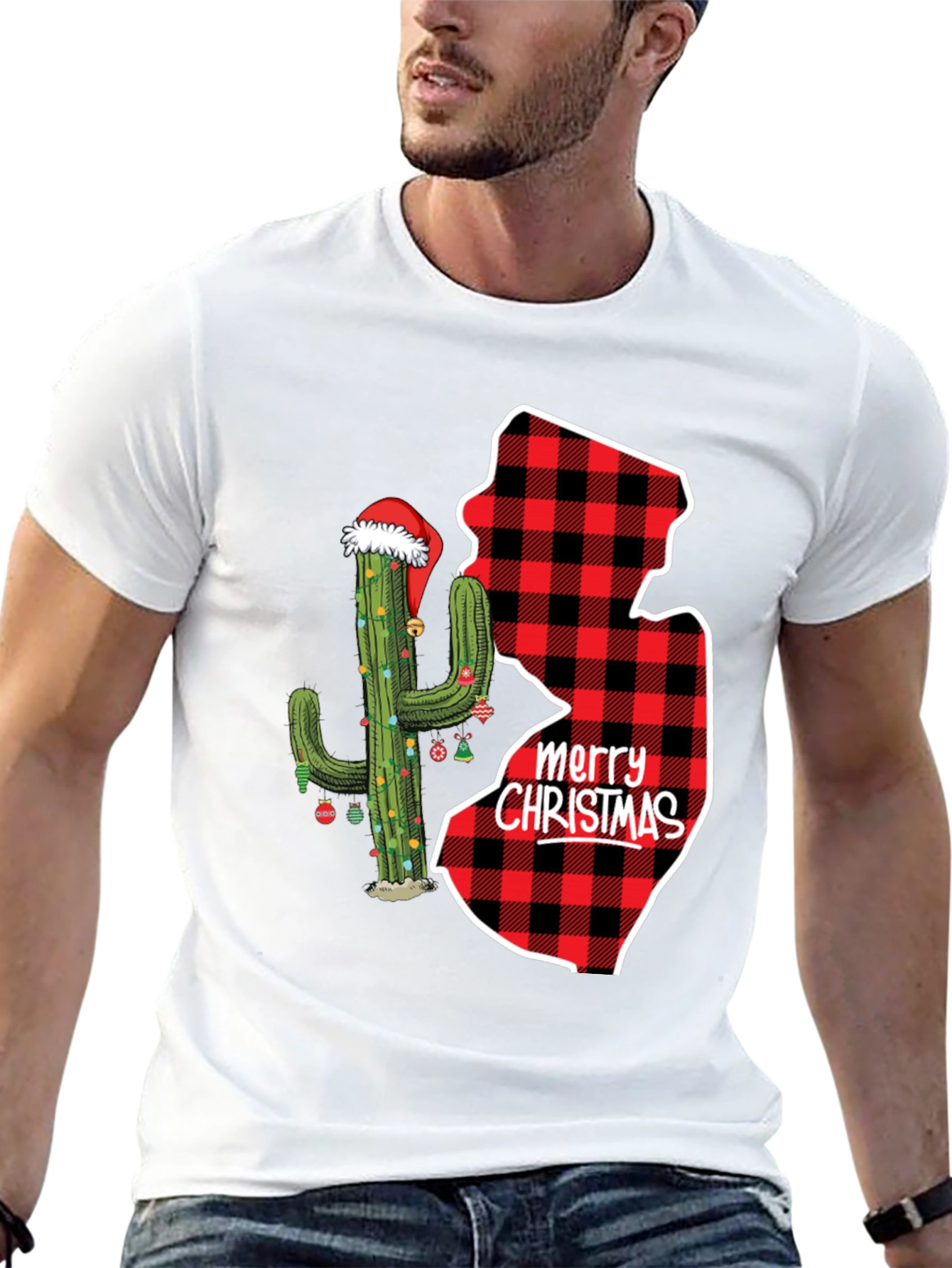 Cactus Christmas New Jersey T-Shirt