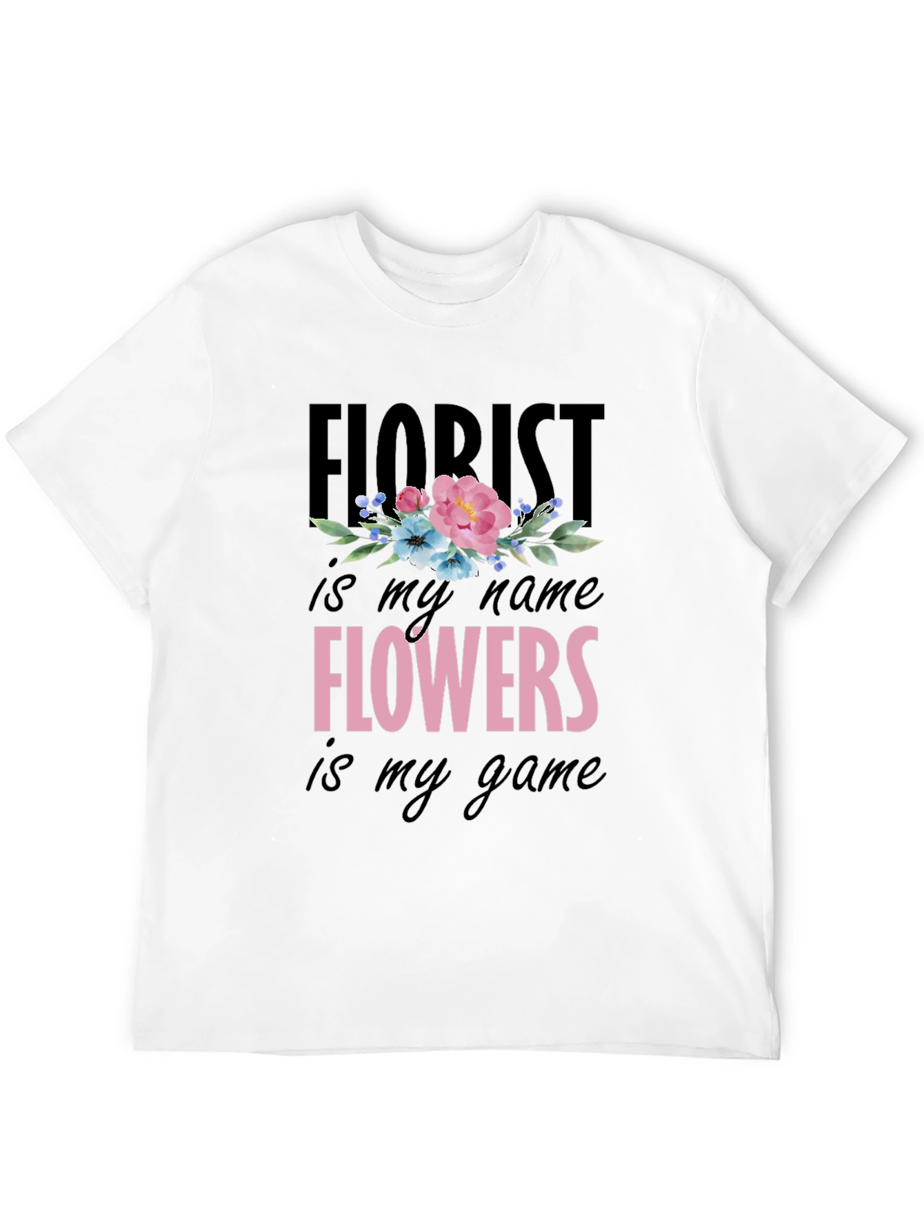 Florist Themed Graphic Tee - Floral Design