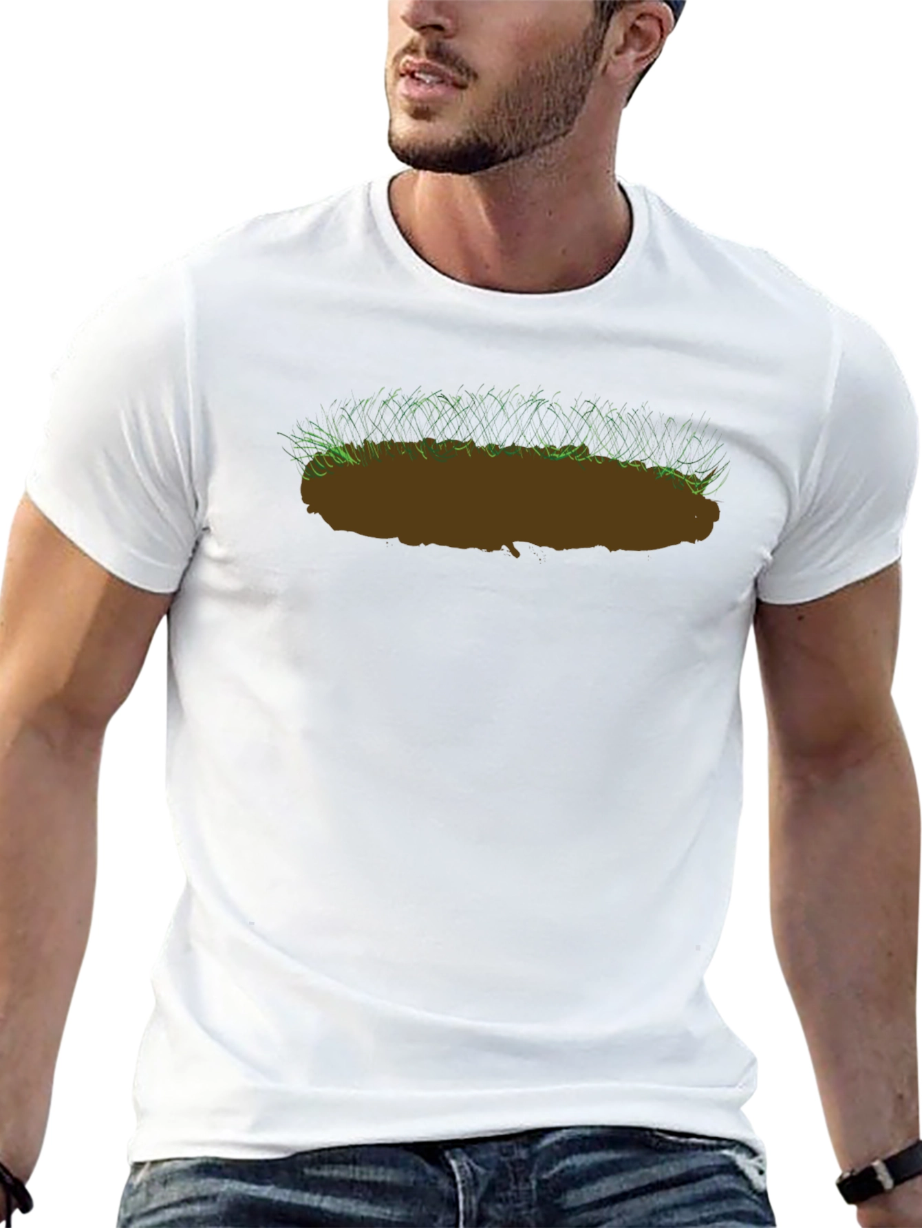 Earth Patch Graphic Tee - Nature Inspired T-Shirt
