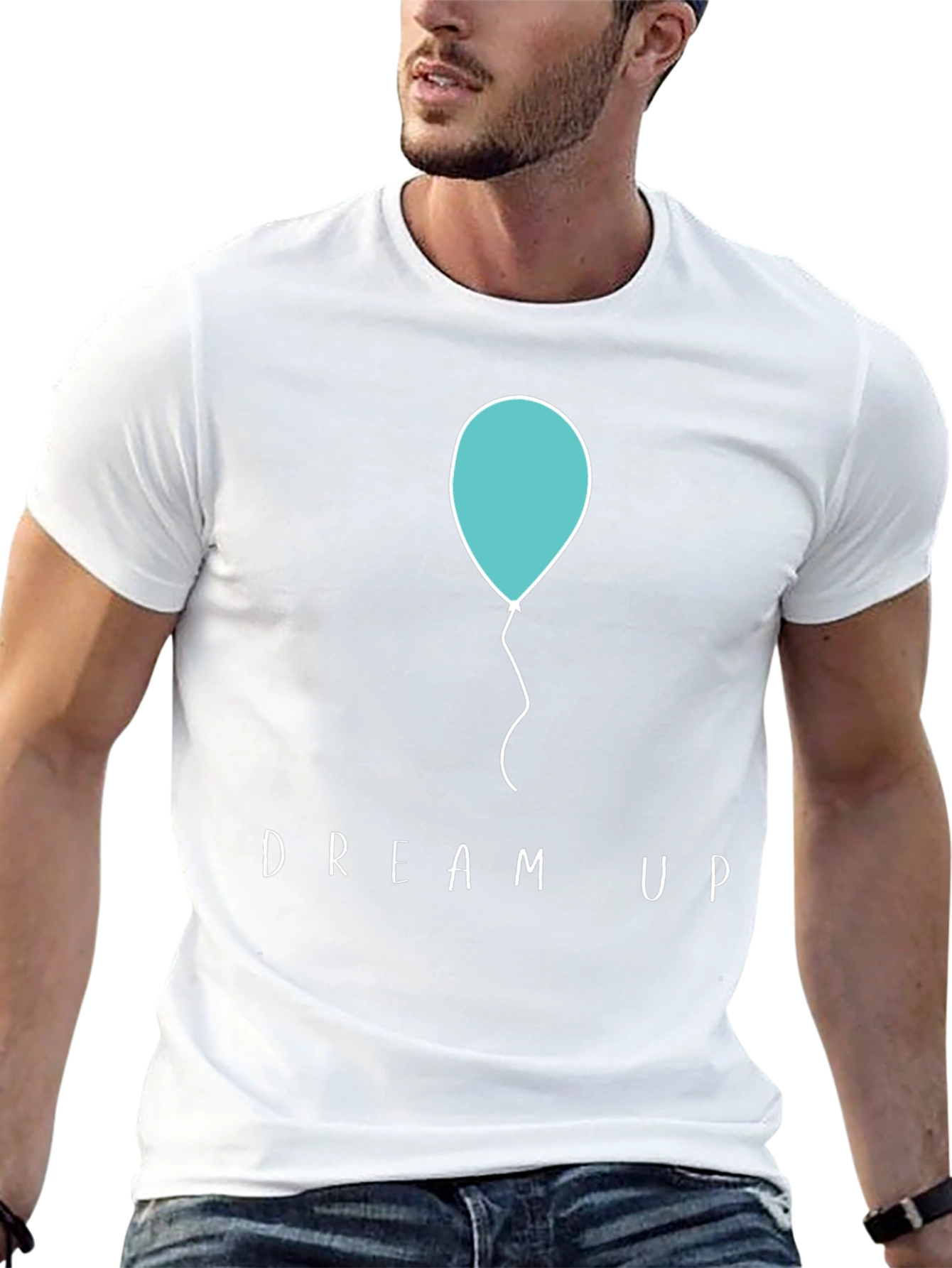 Dream Up Graphic Tee - Teal Balloon Design