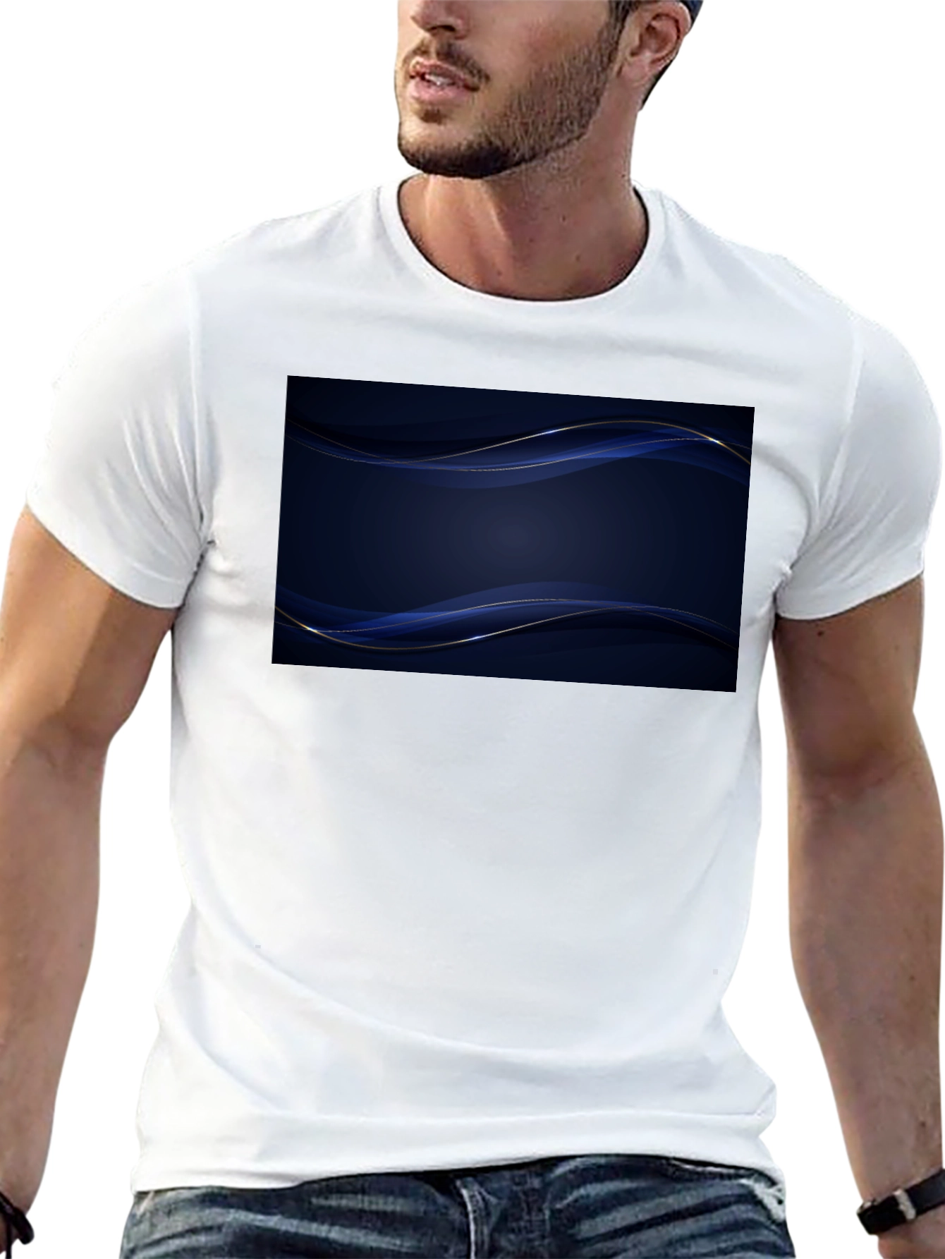 Modern Abstract Wave T-Shirt - Stylish Graphic Tee