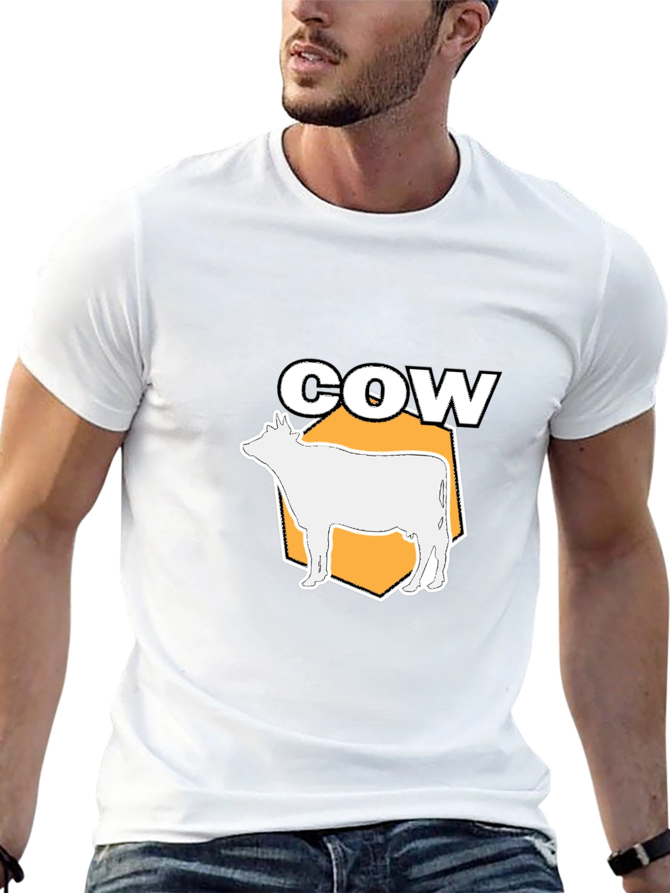 Cow Graphic Black T-Shirt