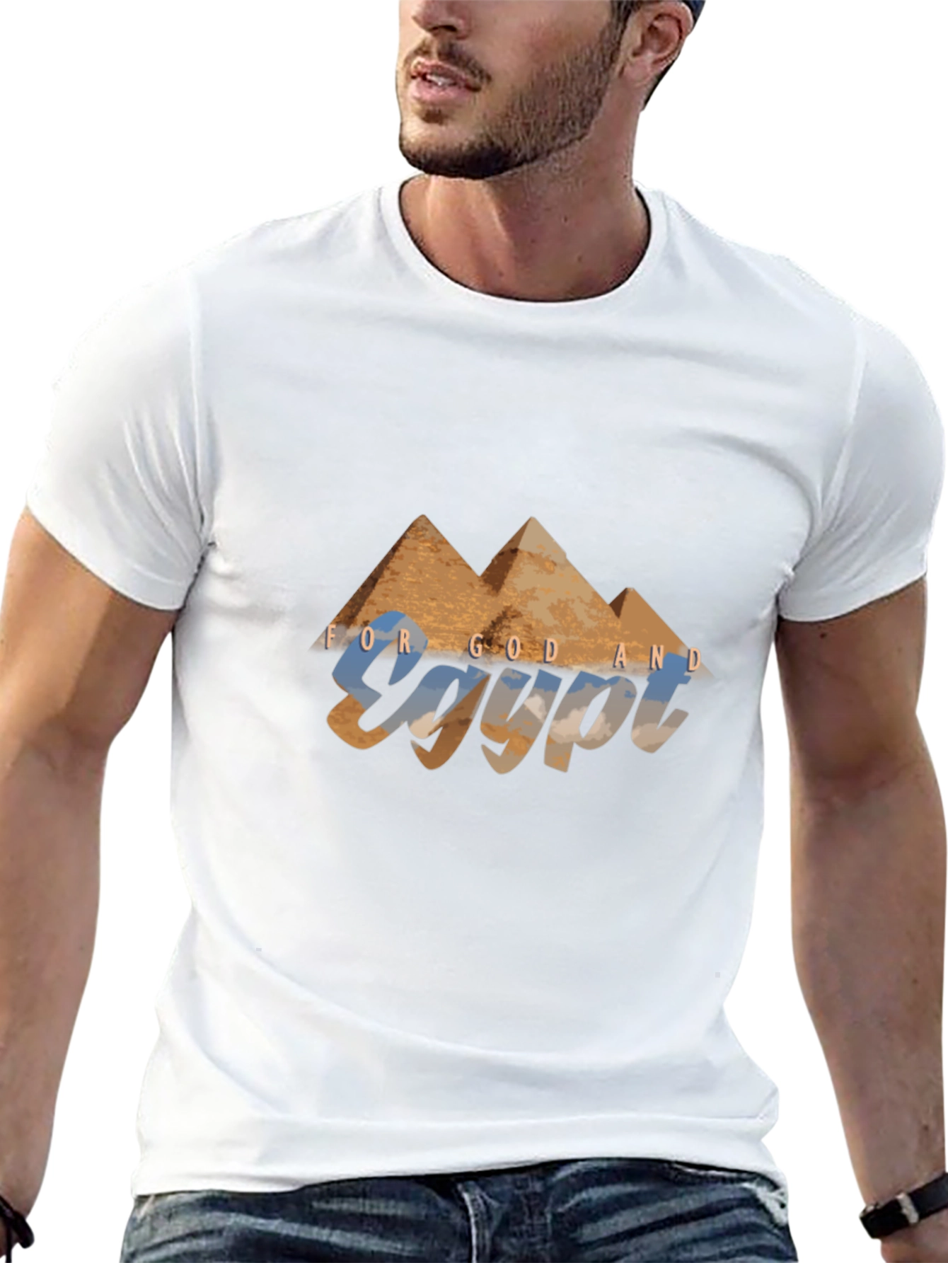 Egypt Pyramids Graphic Print T-Shirt