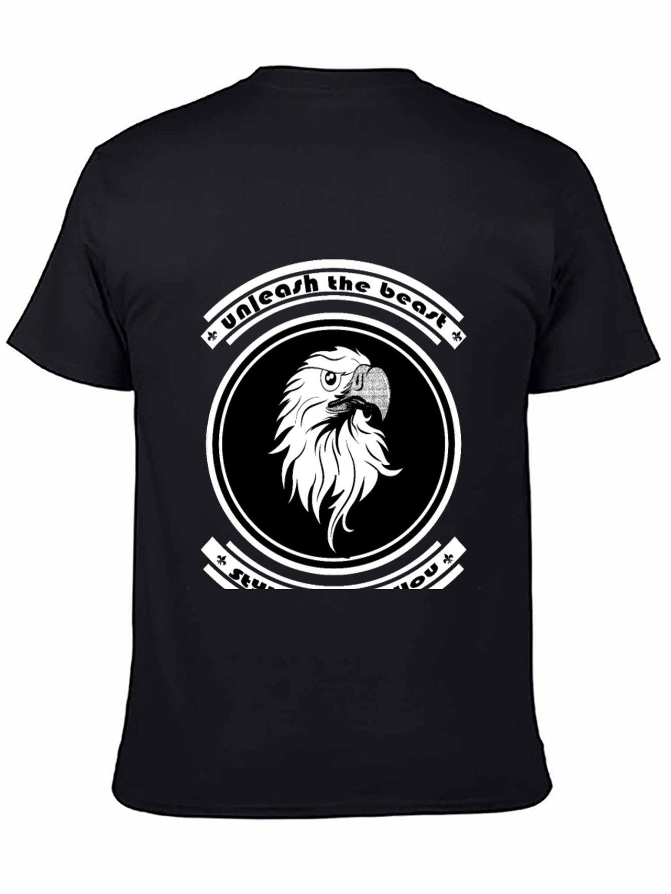 Unleash the Beast Eagle Graphic Black T-Shirt