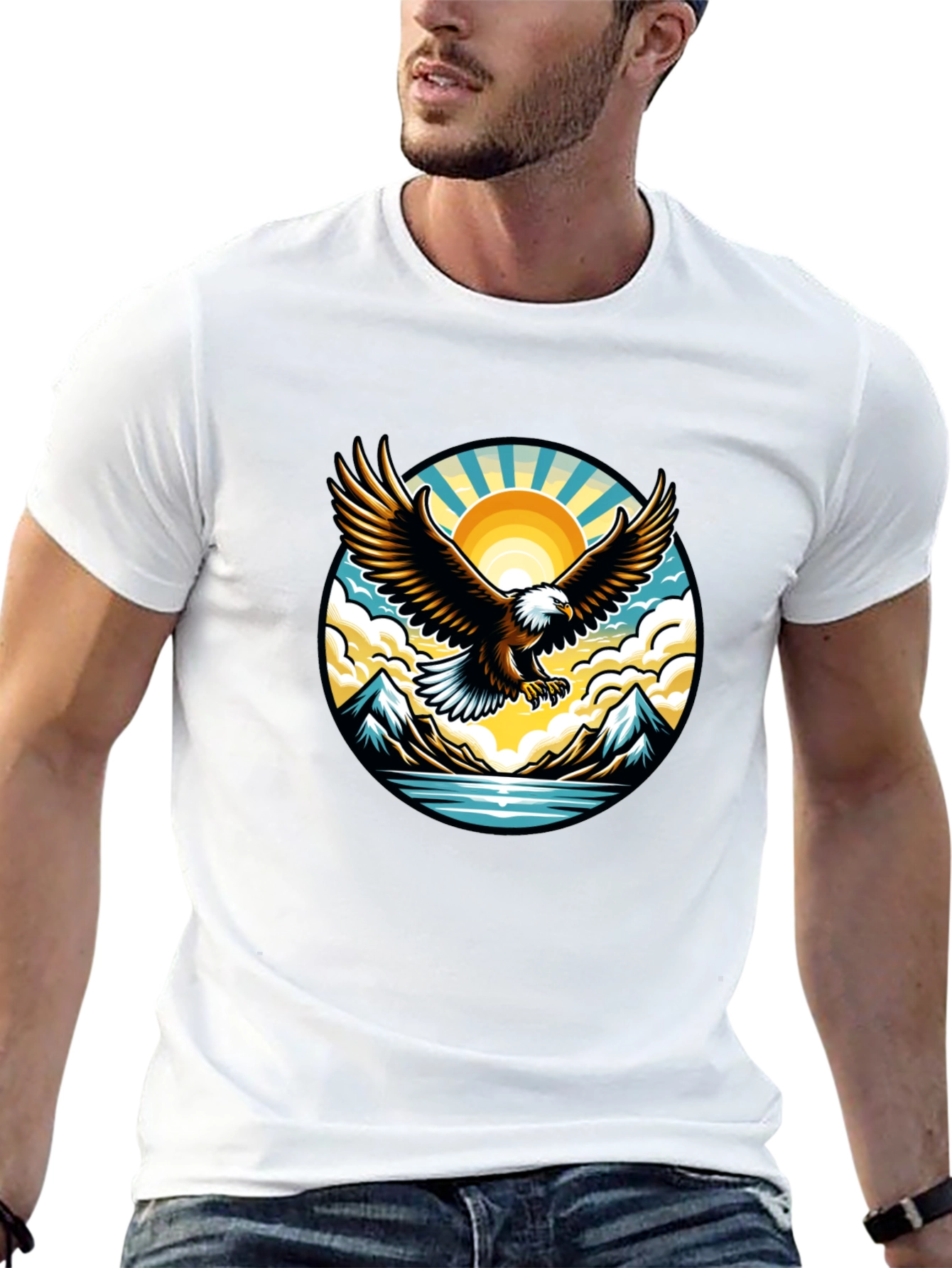 Eagle Graphic Print T-Shirt