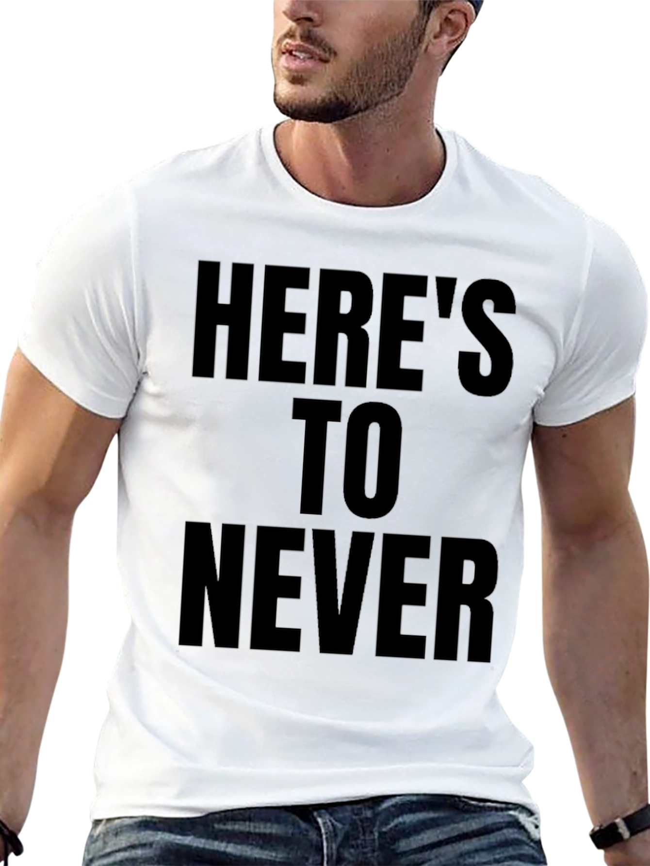 Heres To Never Black Graphic Tee