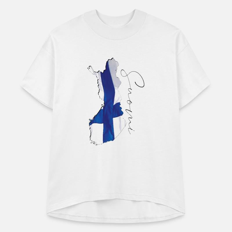Finland Flag in Finland Map FI