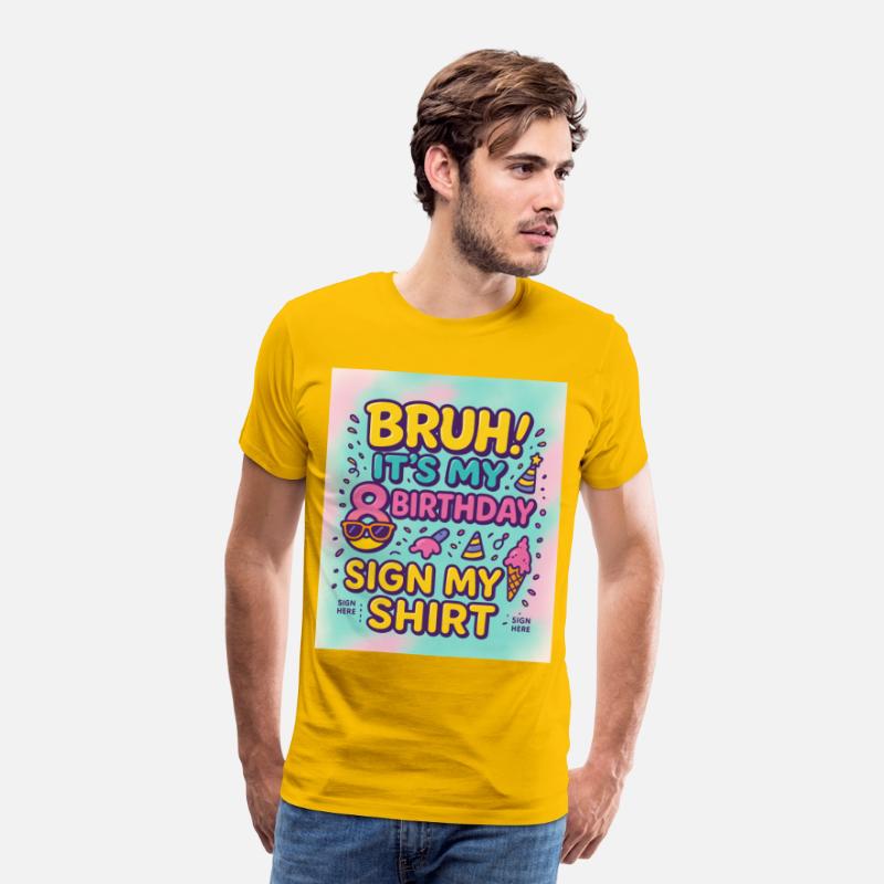 Funny 8th Birthday Shirt for Kids – "Bruh! It’s My