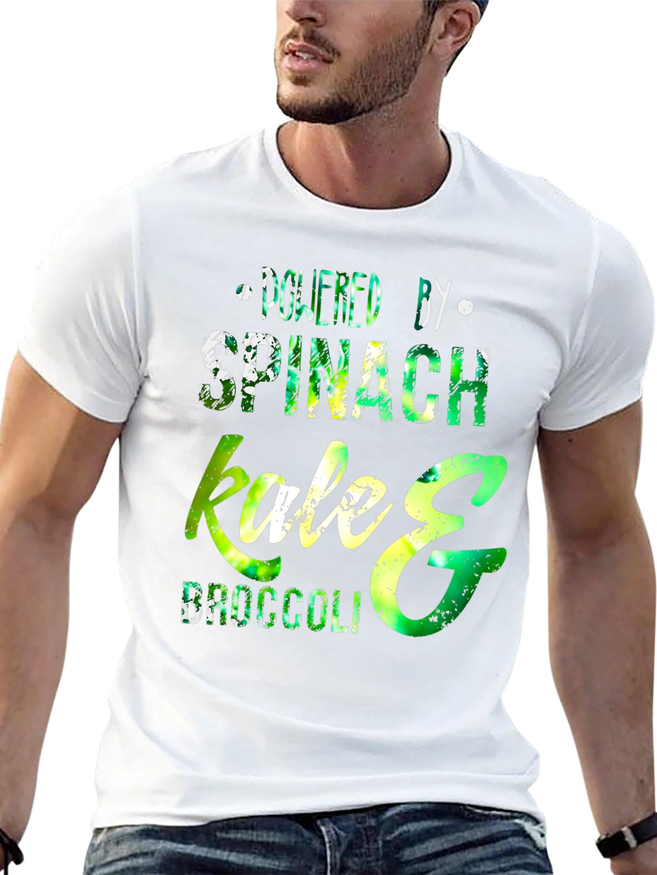 Powered by Spinach Kale & Broccoli T-Shirt