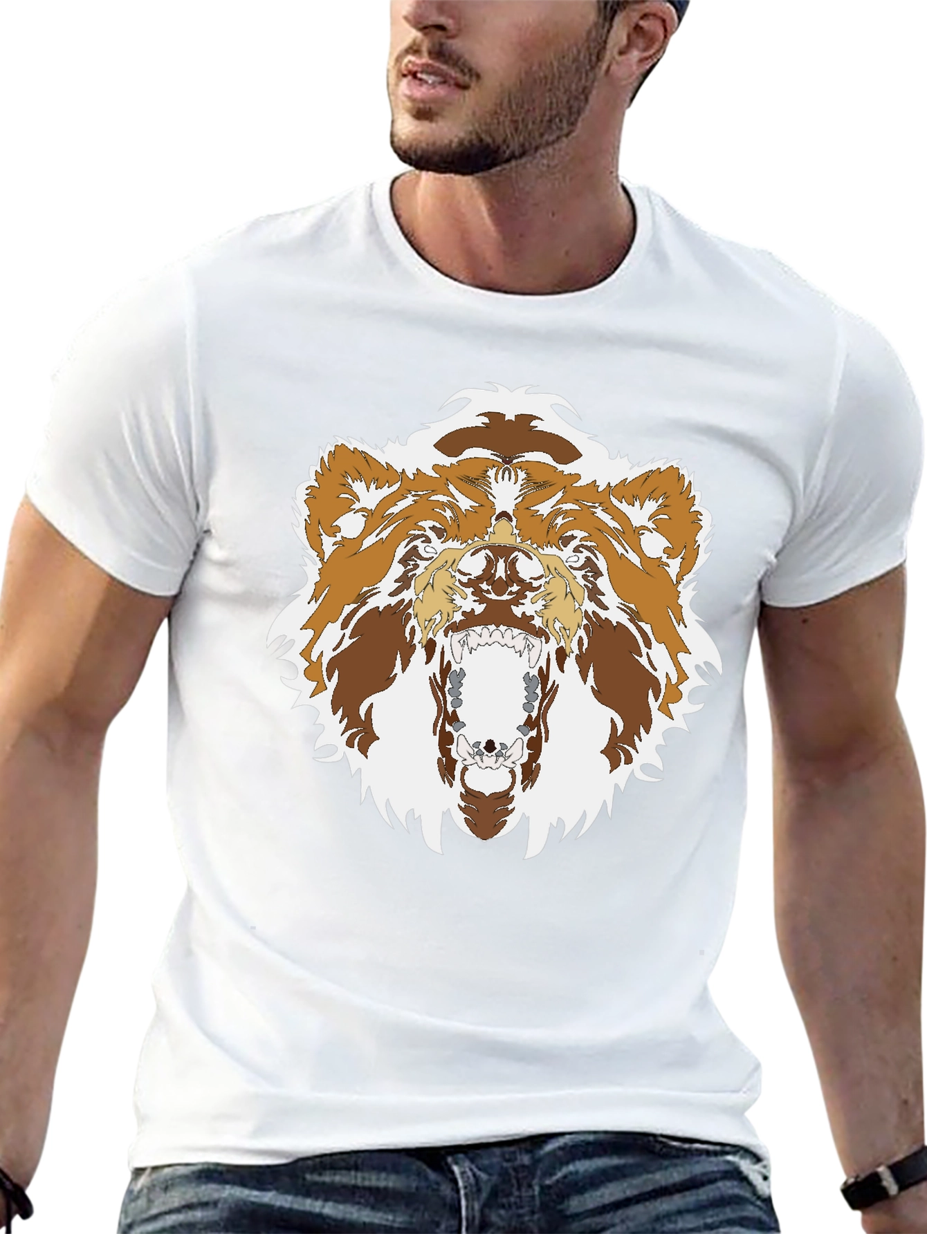 Grizzly Bear Graphic Tee - Black
