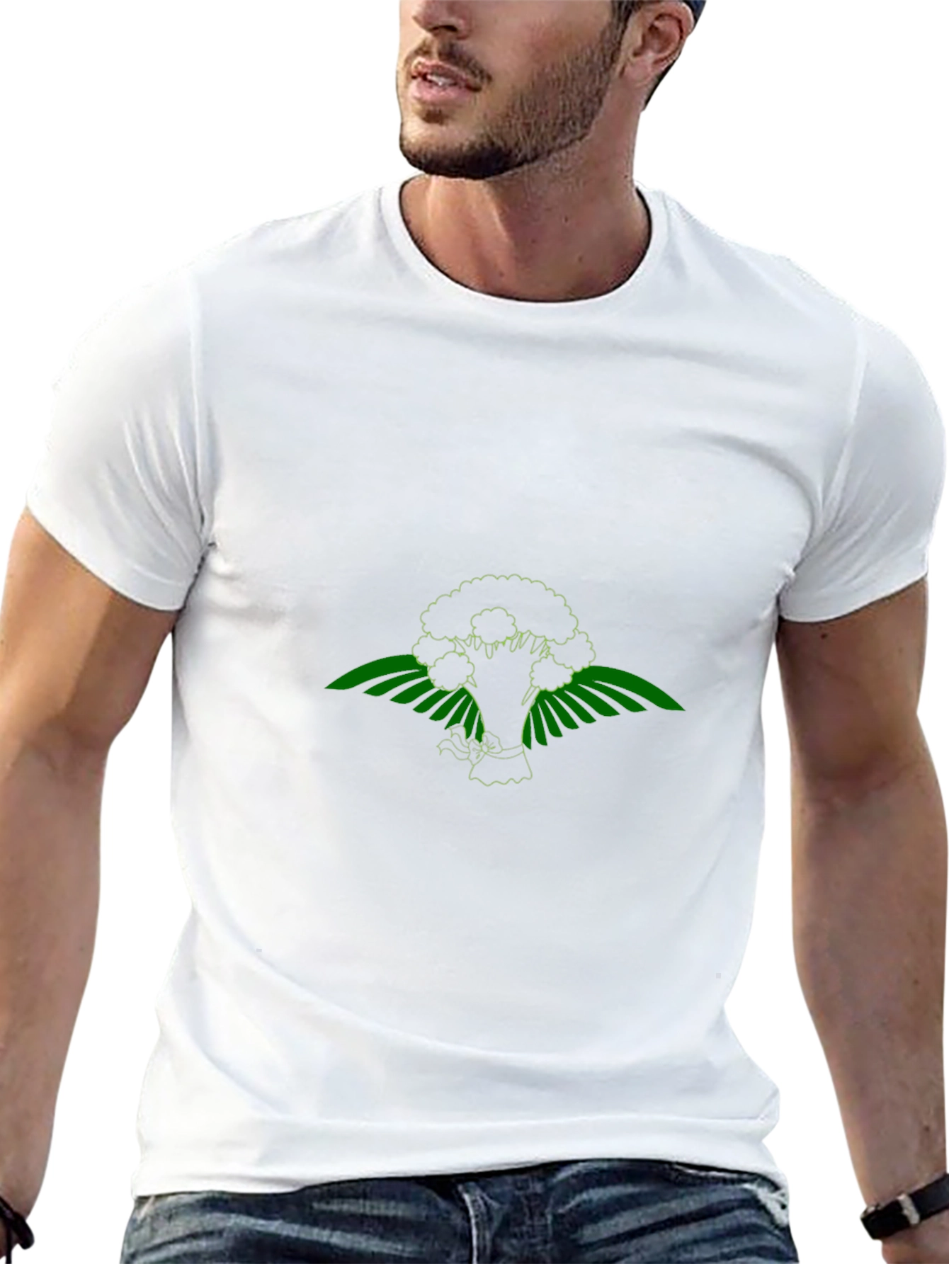 Green Broccoli Graphic Tee